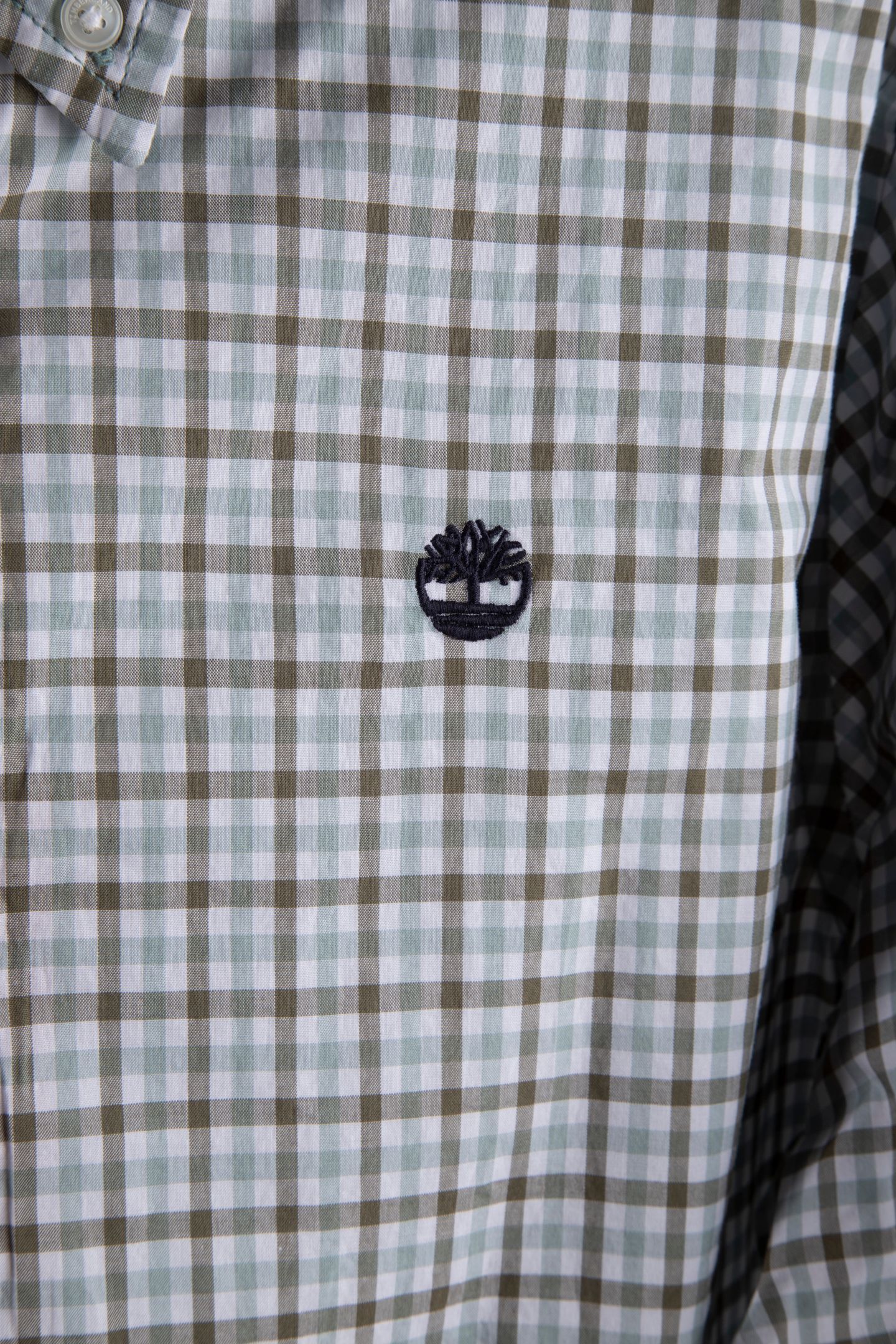 STRETCH POPLIN GINGHAM SHIRT SILVER BLUE YD 6