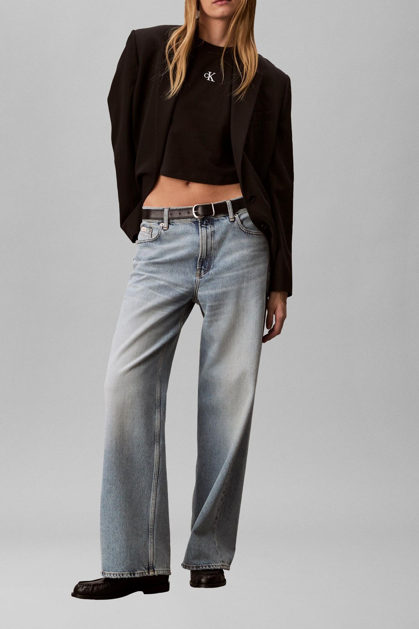 SS LOGO CROPPED TEE BLACK 1