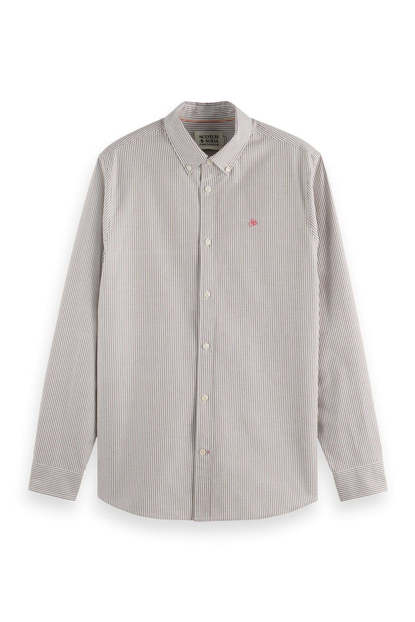 STRIPED REGULAR-FIT OXFORD SHIRT SOFT SILT STRIPE 1