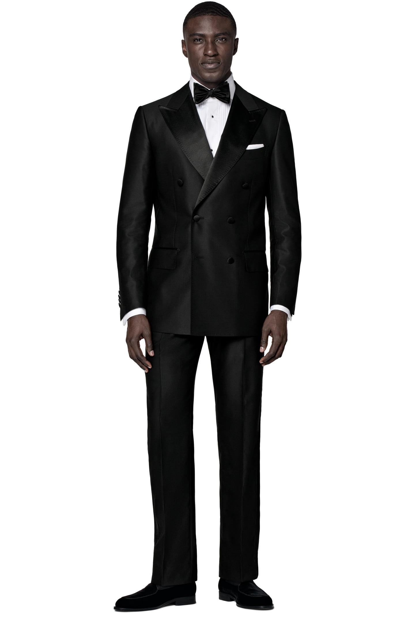 MILANO BLACK PURE WOOL S130 NESTED TUXEDOS BLACK 1