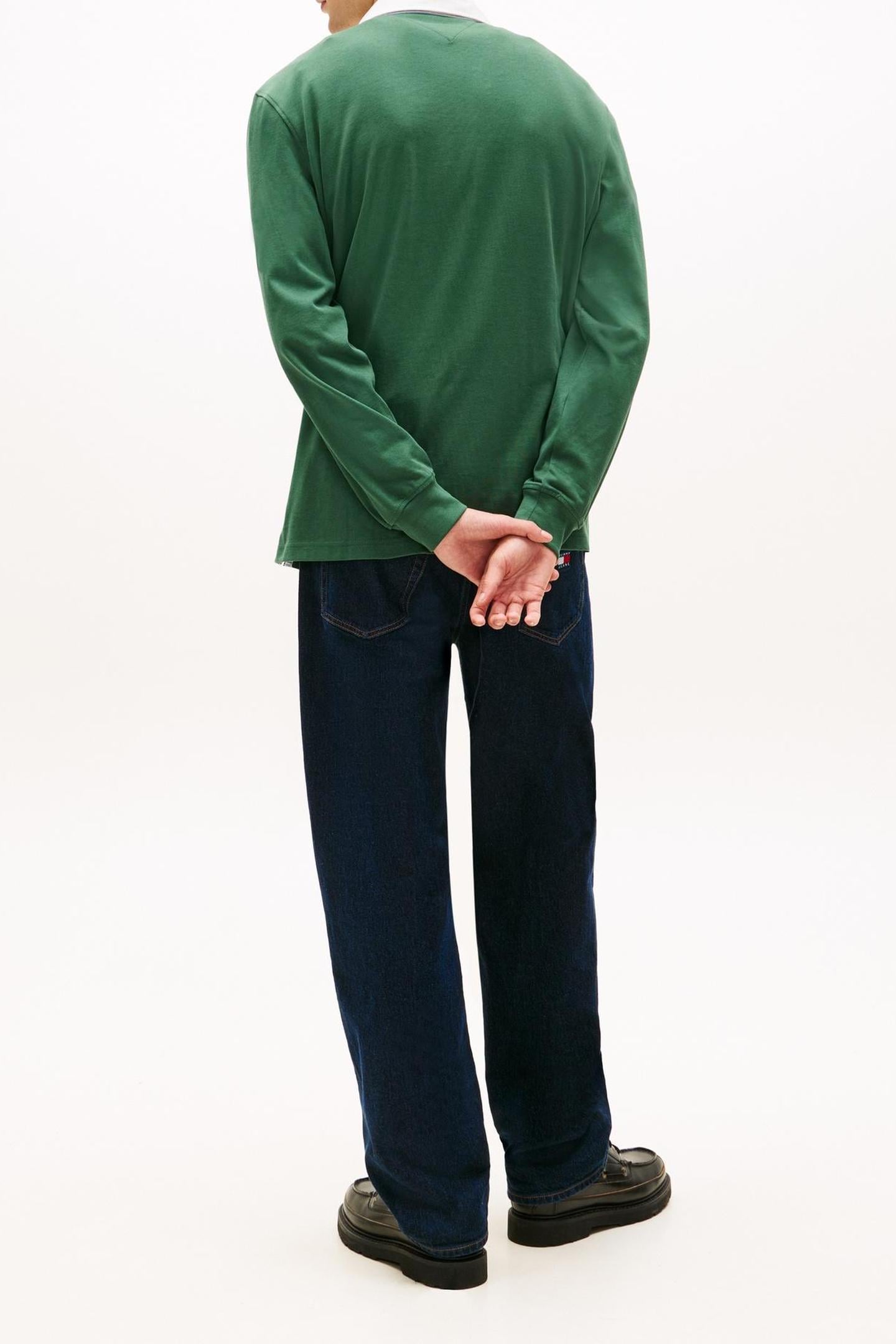 TJM RELAXED ESSENTIAL BADGE RUGBY POLO SHADOW PINE 3