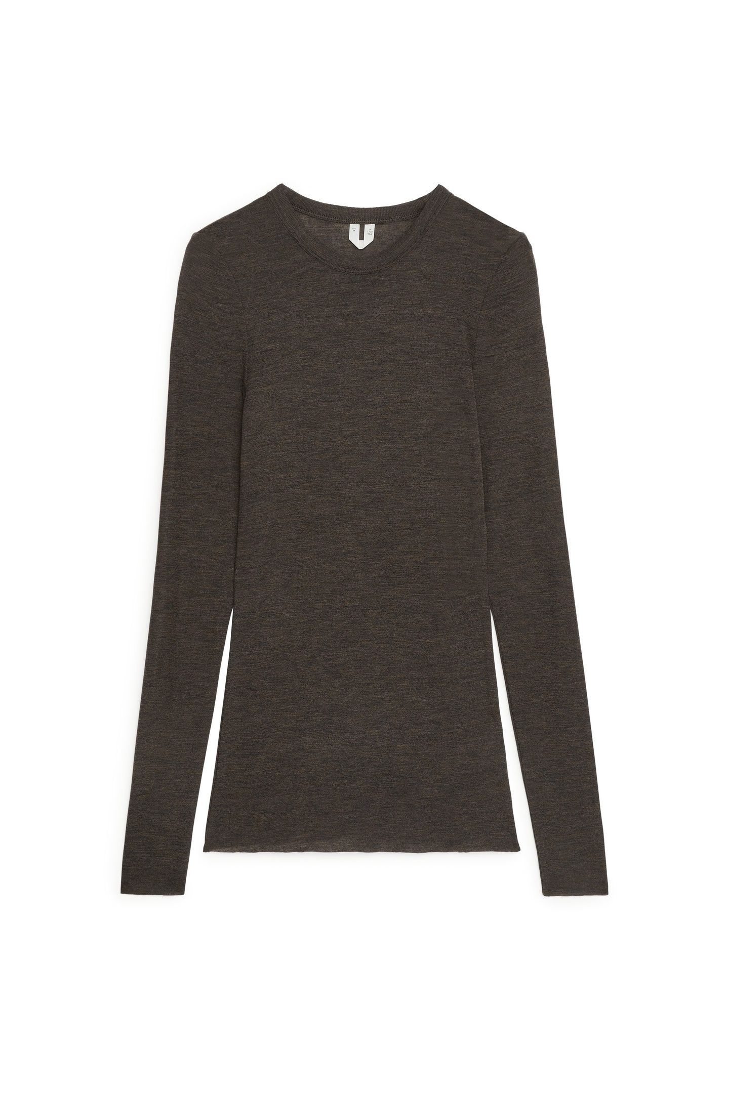 ODDRUN WOOL RIB LS BROWN 3