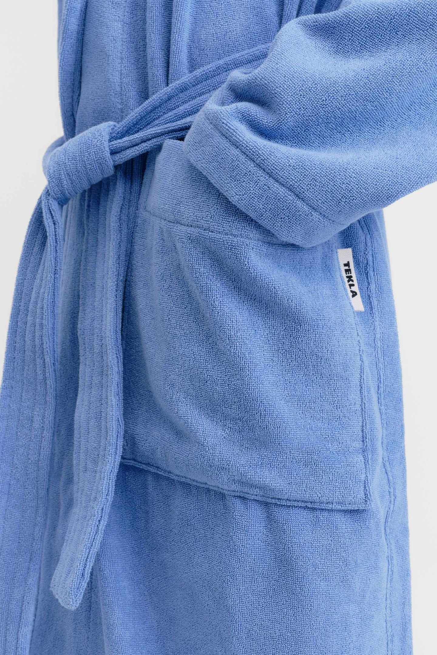 UNISEX CLASSIC BATHROBE CLEAR BLUE 8