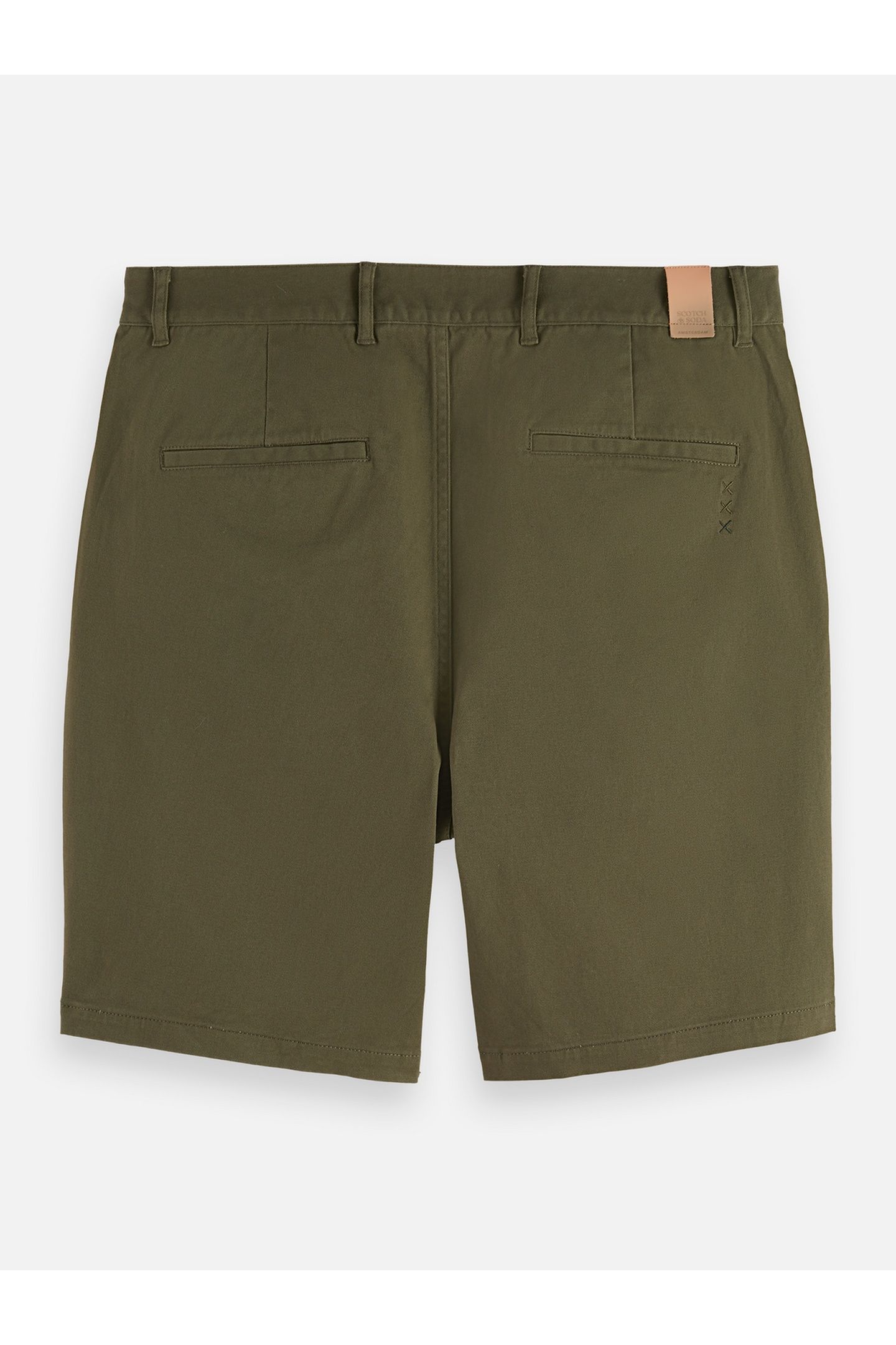 STUART COTTON-BLEND TWILL REGULAR-FIT SHORT KHAKI 5