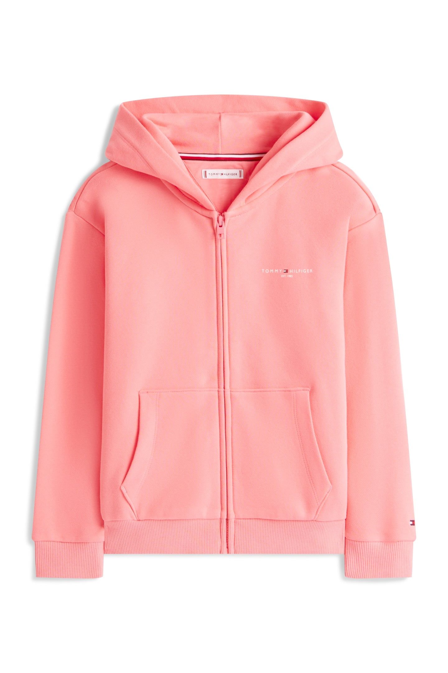 UNISEX MINI ZIP THROUGH HOODIE TROPICAL BLUSH 7
