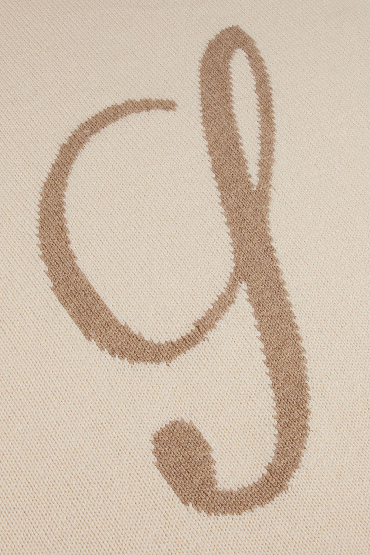 CREW NECK,INTARSIA LOGO CREAM 5