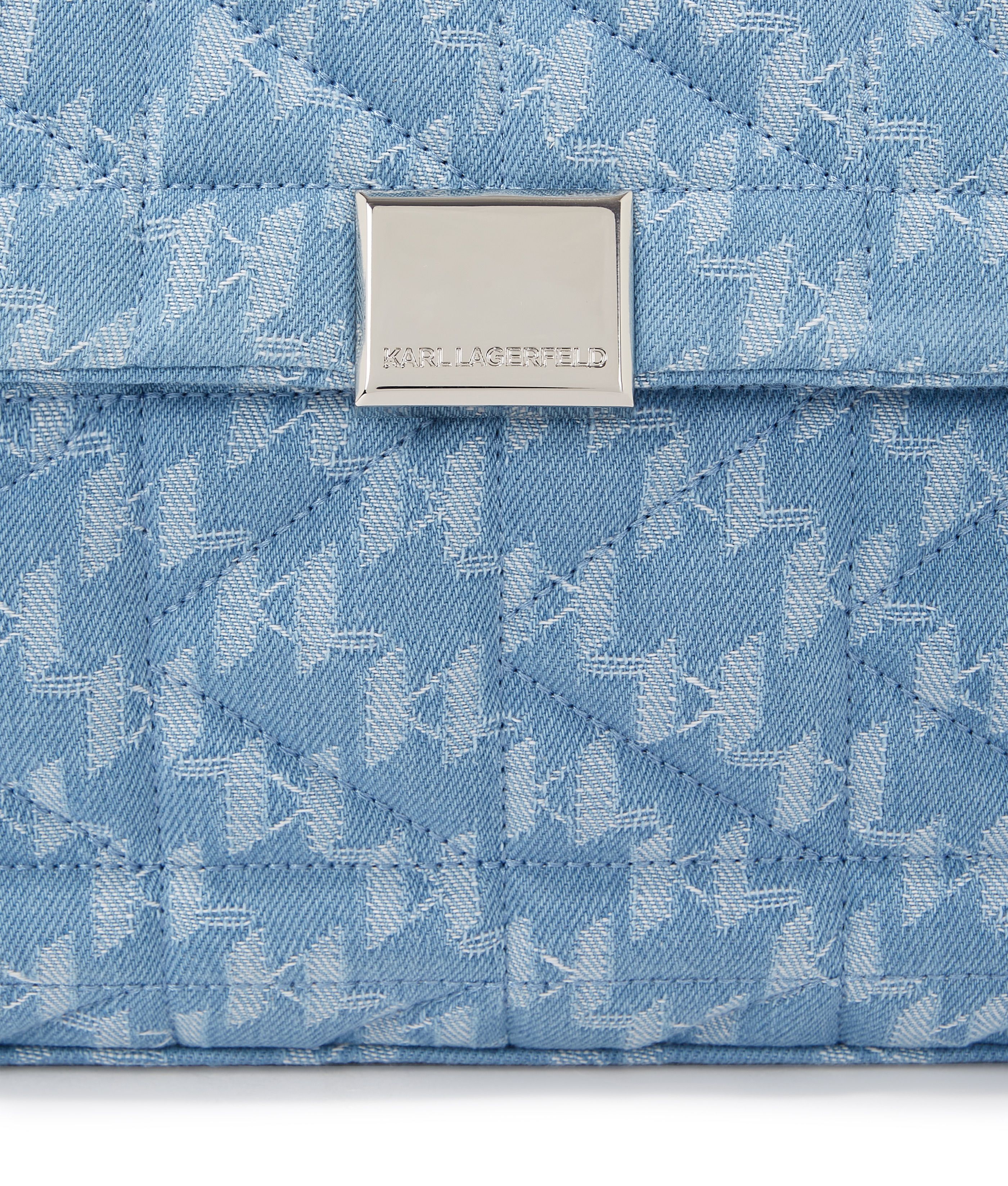K/KUILT LG SHOULDER BAG DENIM MONOGRAM DENIM LIGHT BLUE 4