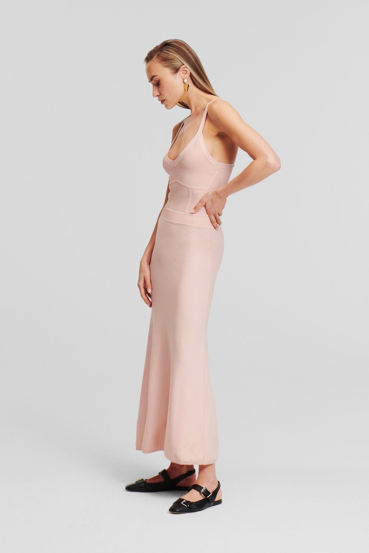 SLEEVELESS KNIT DRESS ROSE SMOKE 7