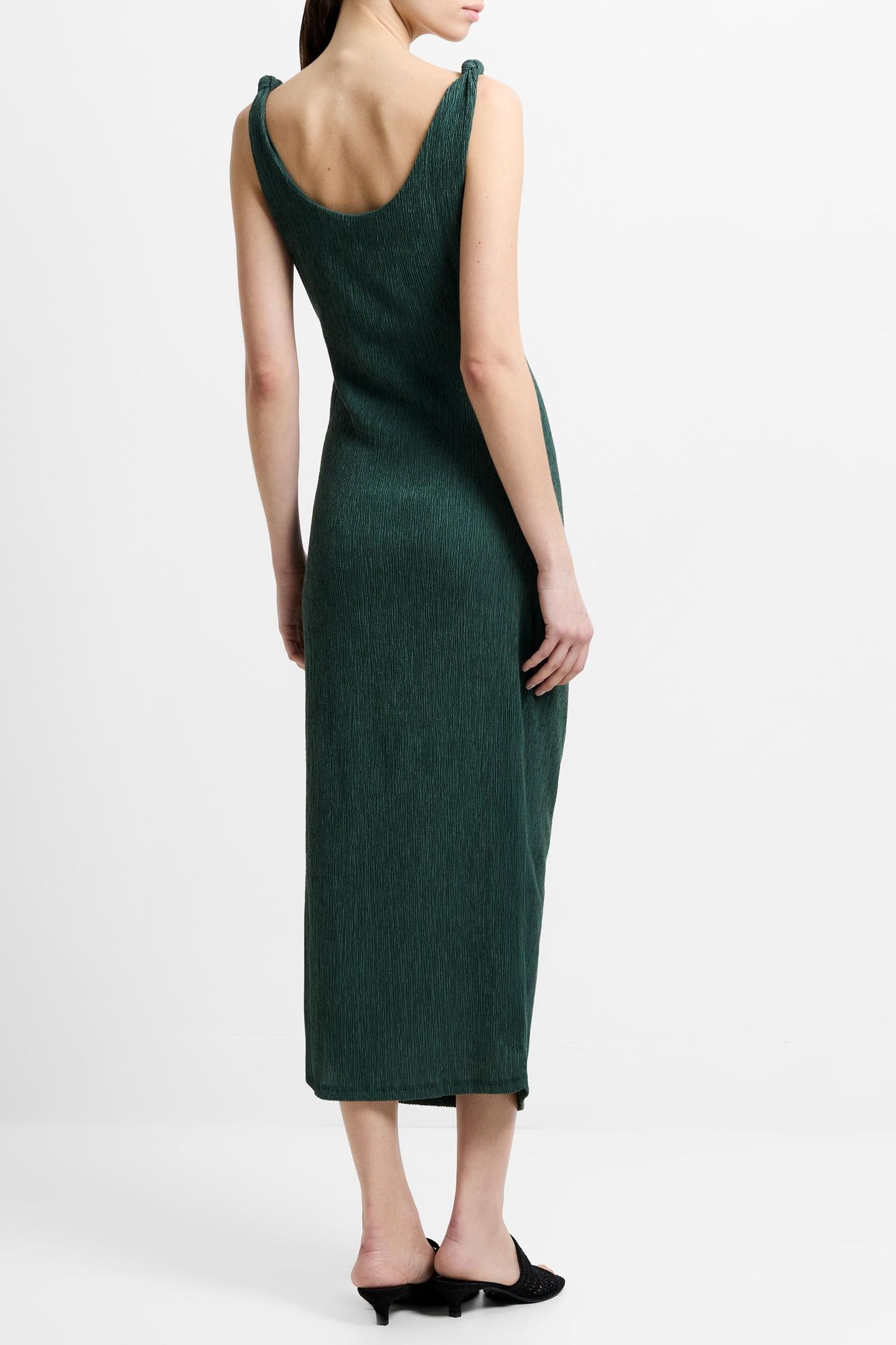 TRIXIE TEXT KNOT STRAP MIDI JADE GREEN 4