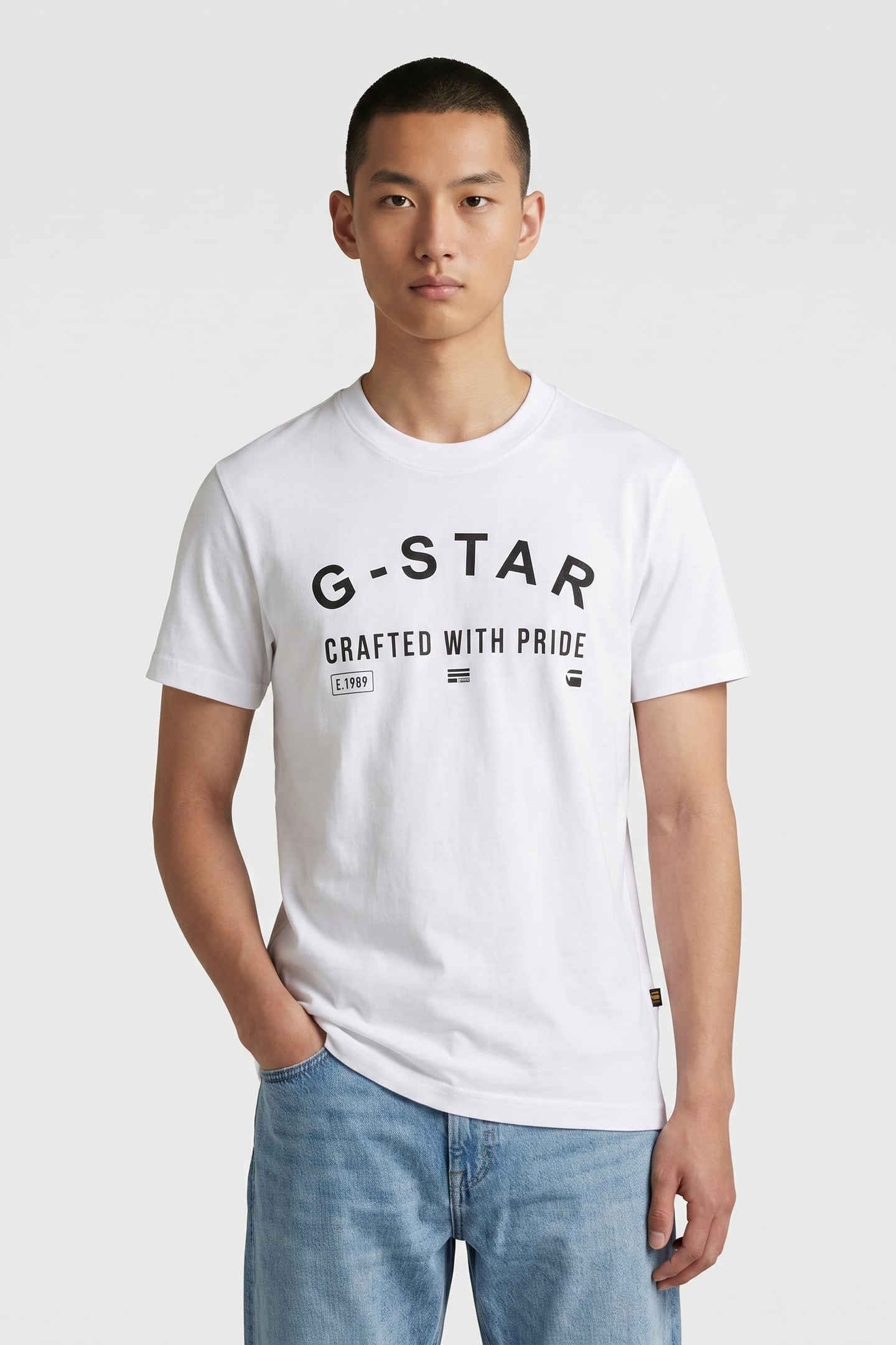 CHEST LOGO R T S\S WHITE 2