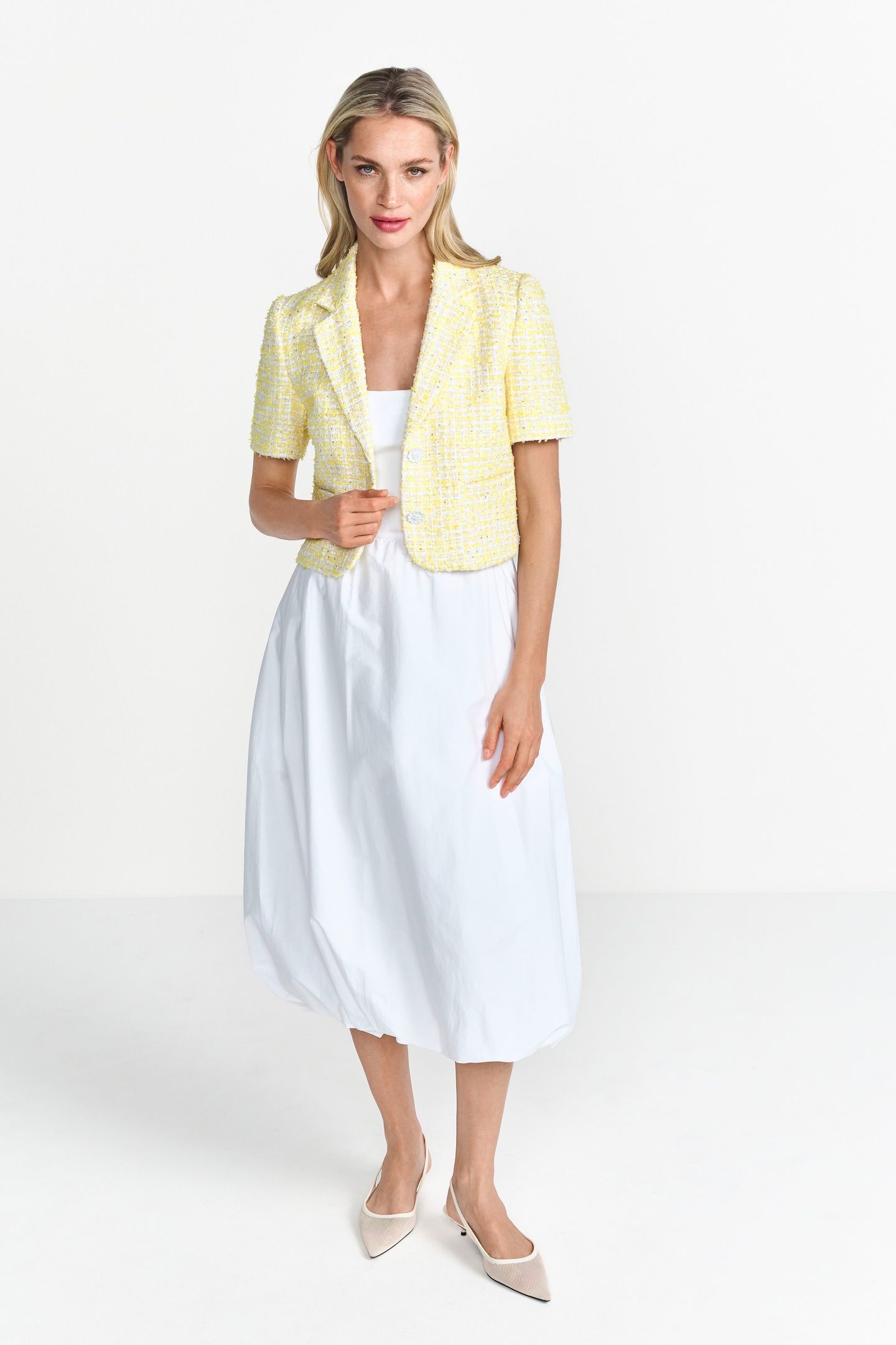 SHORT SLEEVED BOUCLE BLAZER SUMMER KISS 1