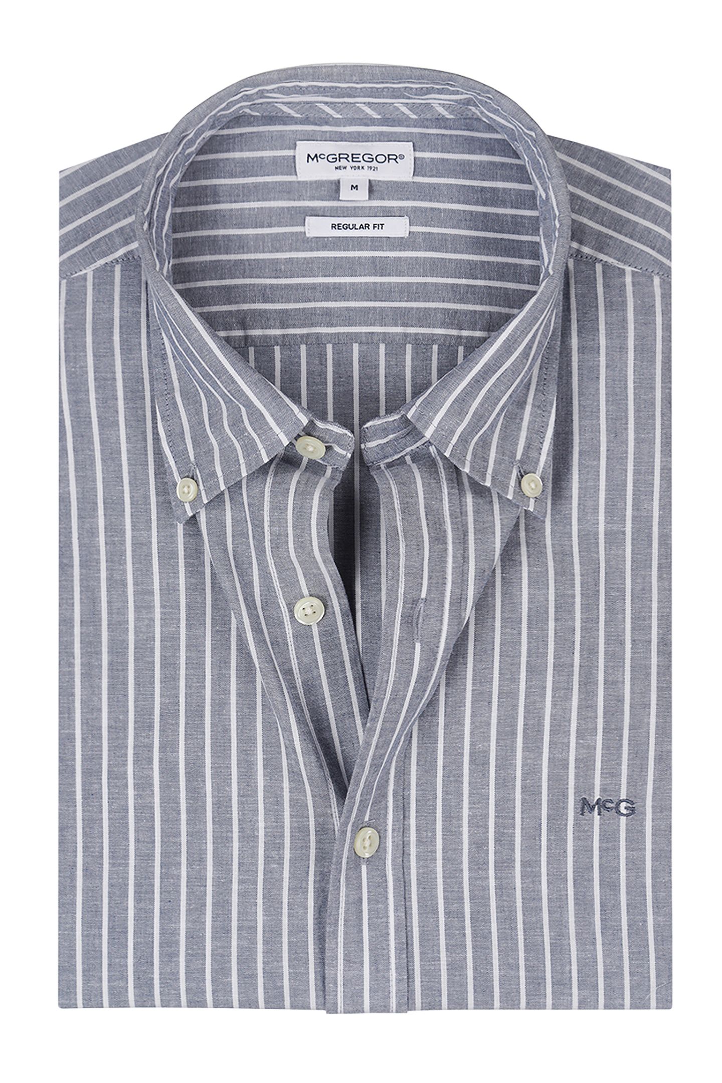 COTTON/LINNEN STRIPE SHIRTS INDIGO 3