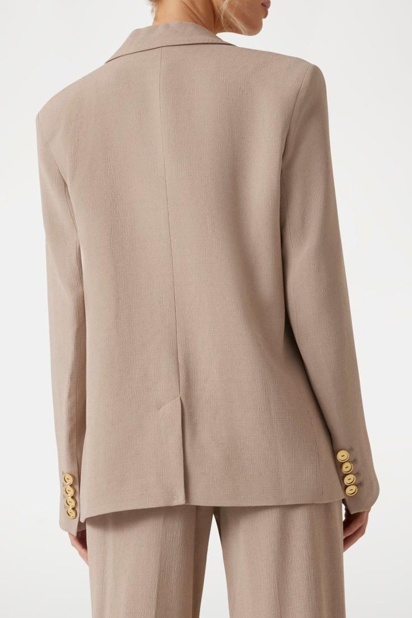 ARIANA DOUBLE BREAST VELVET TAUPE 3