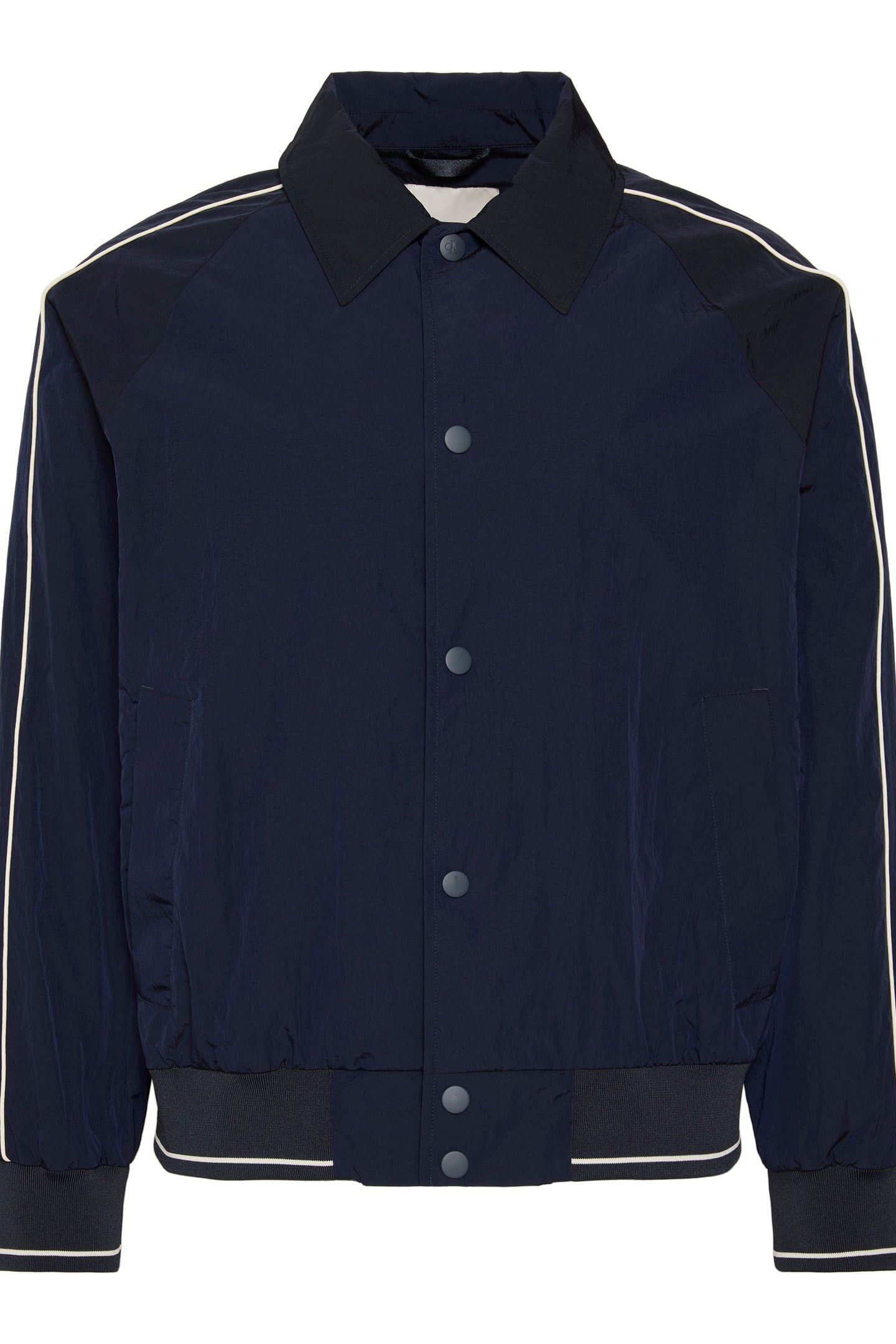 LS NYLON SNAP BOMBER JACKET DARK SAPPHIRE 5