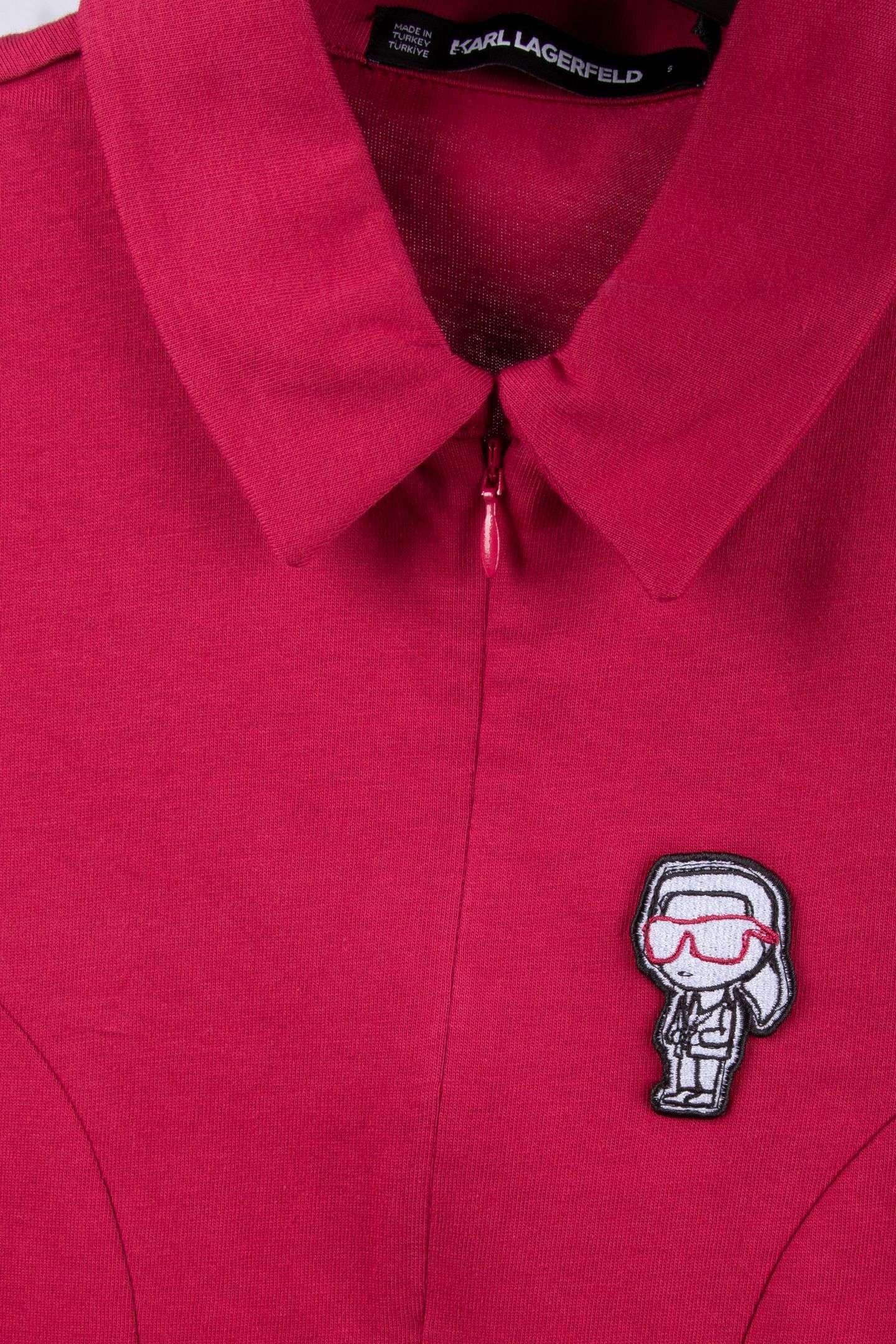 IKON SKETCH POLO ZIPPED DRESS PERSIAN RED 4