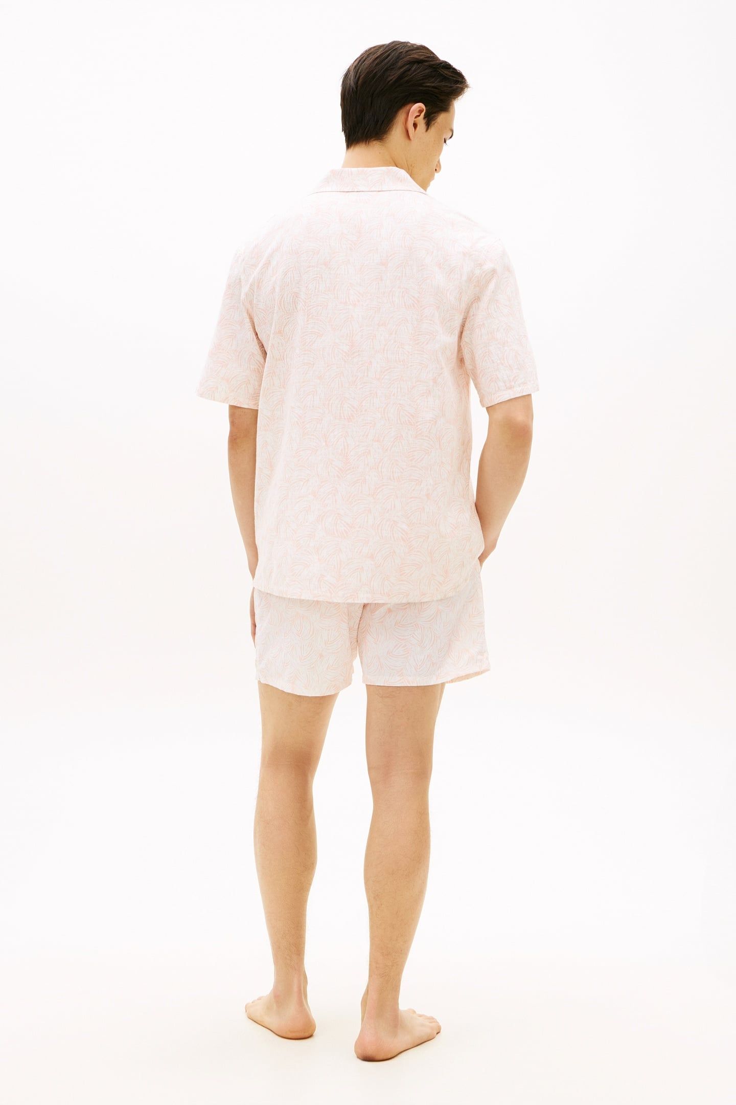 WOVEN BOWLING SHIRT PALM LEAF DELICATE PETAL 3