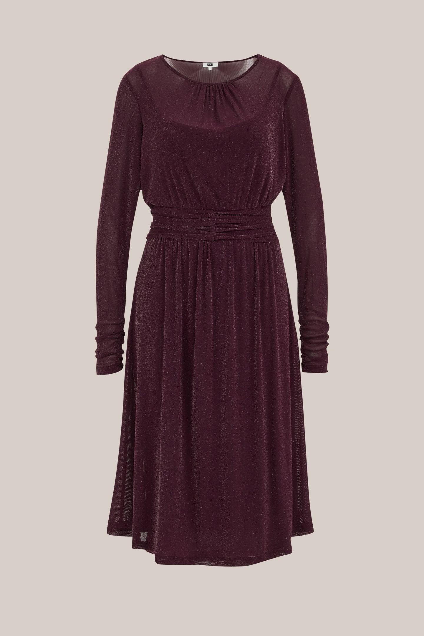 DRESS MID LENGTH BURGUNDY RED 4
