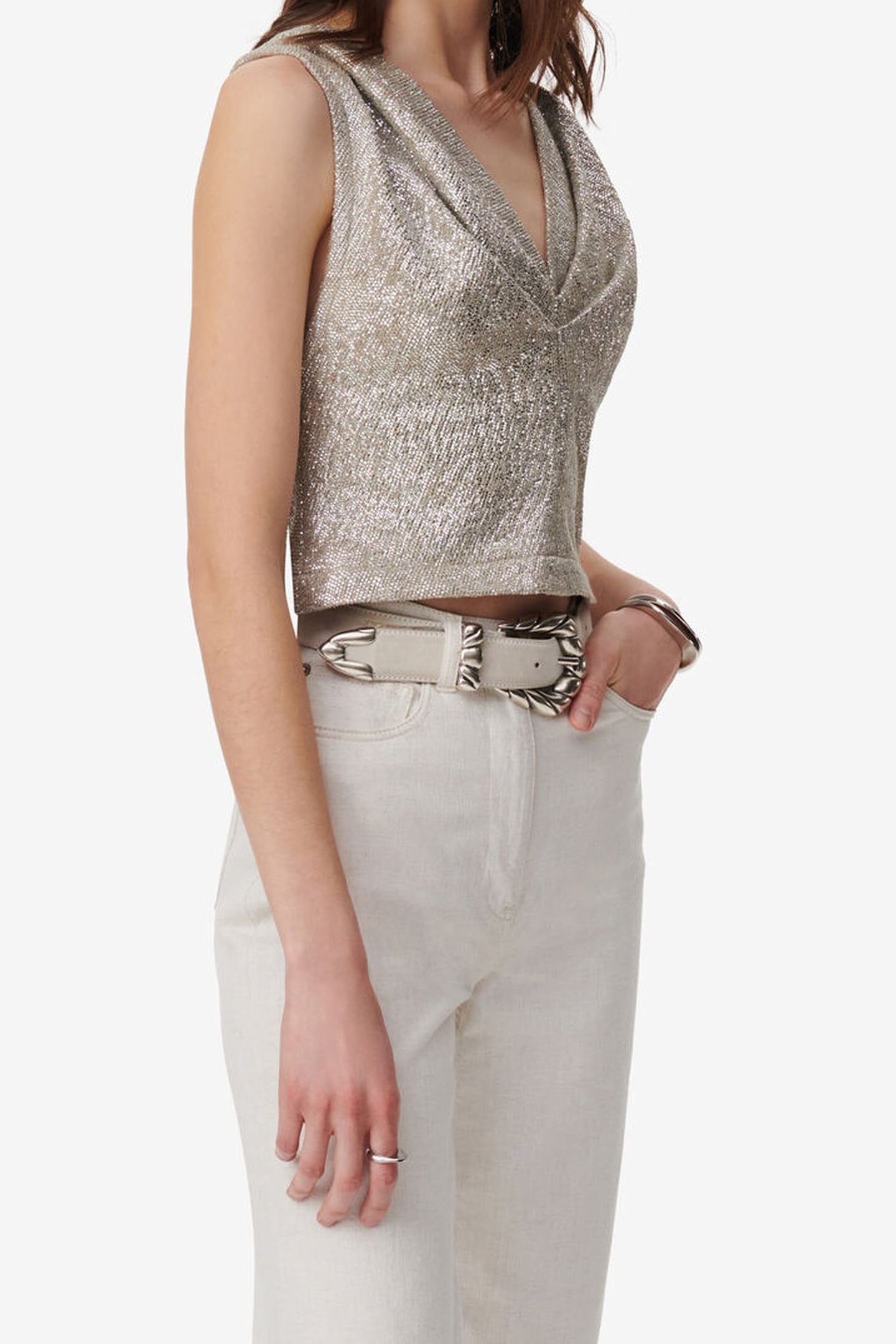 SAMIRA TOP TAUPE / SILVER 1