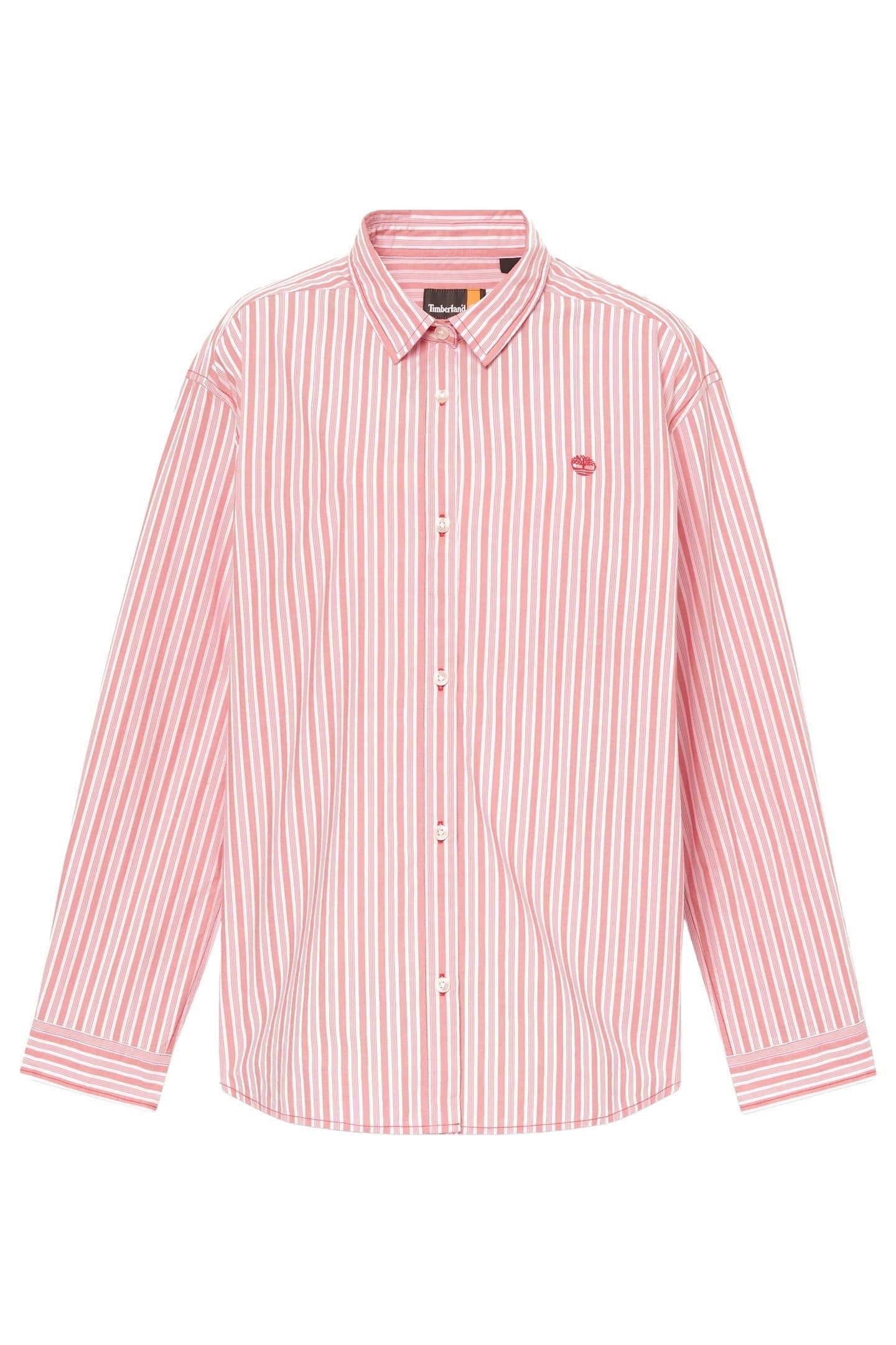 POPELINE STRIPE LONG-SLEEVE SHIRT MEDIUM RED 3