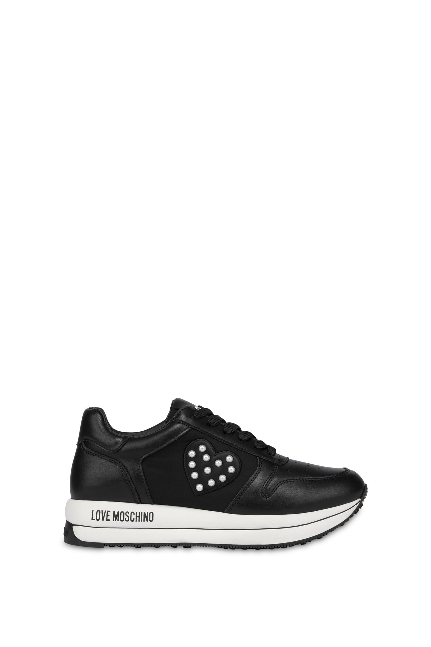 PEARLS CALFSKIN SNEAKERS BLACK 1