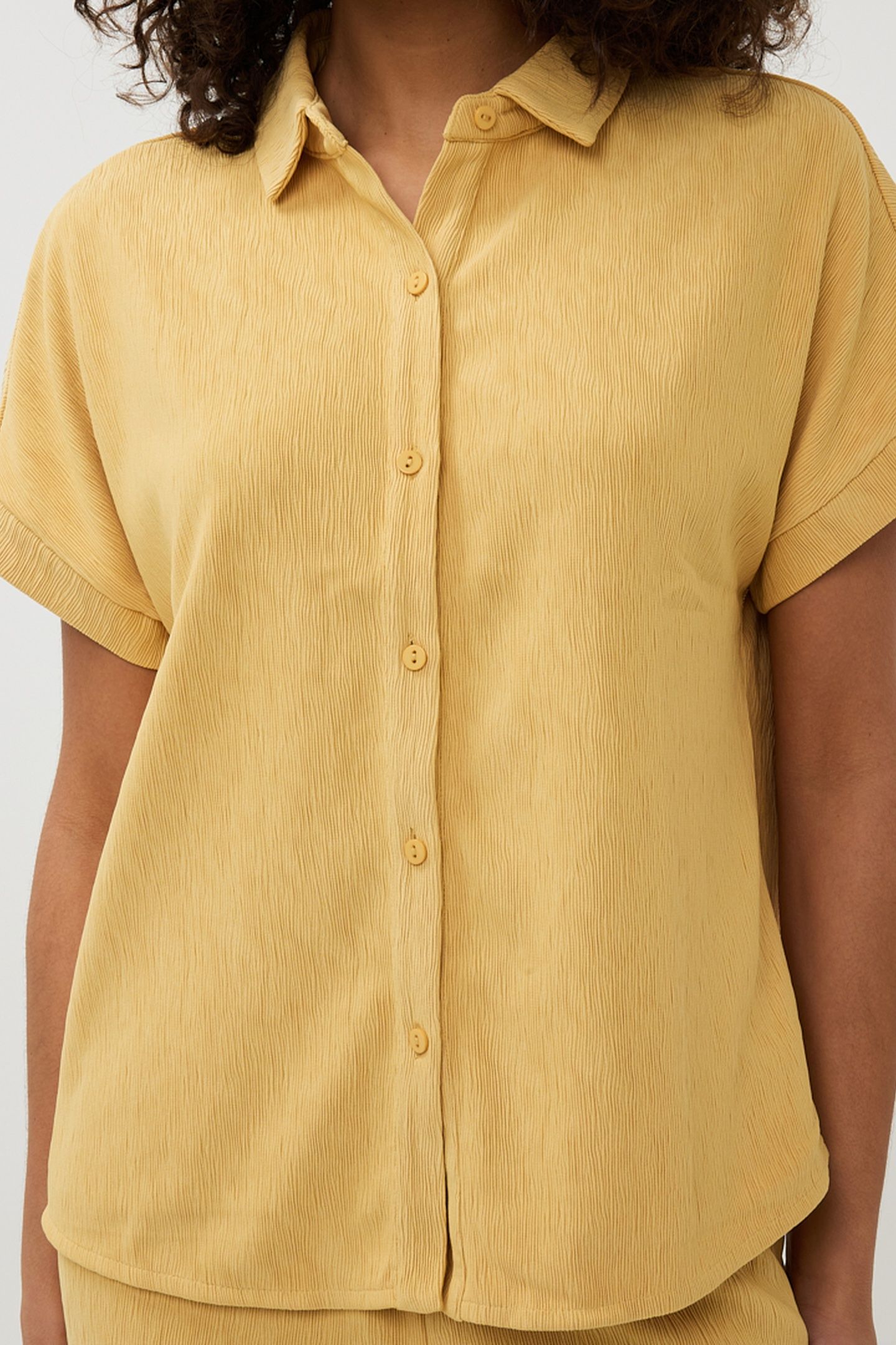 BLOUSE FANCY CRINKLE YELLOW 5