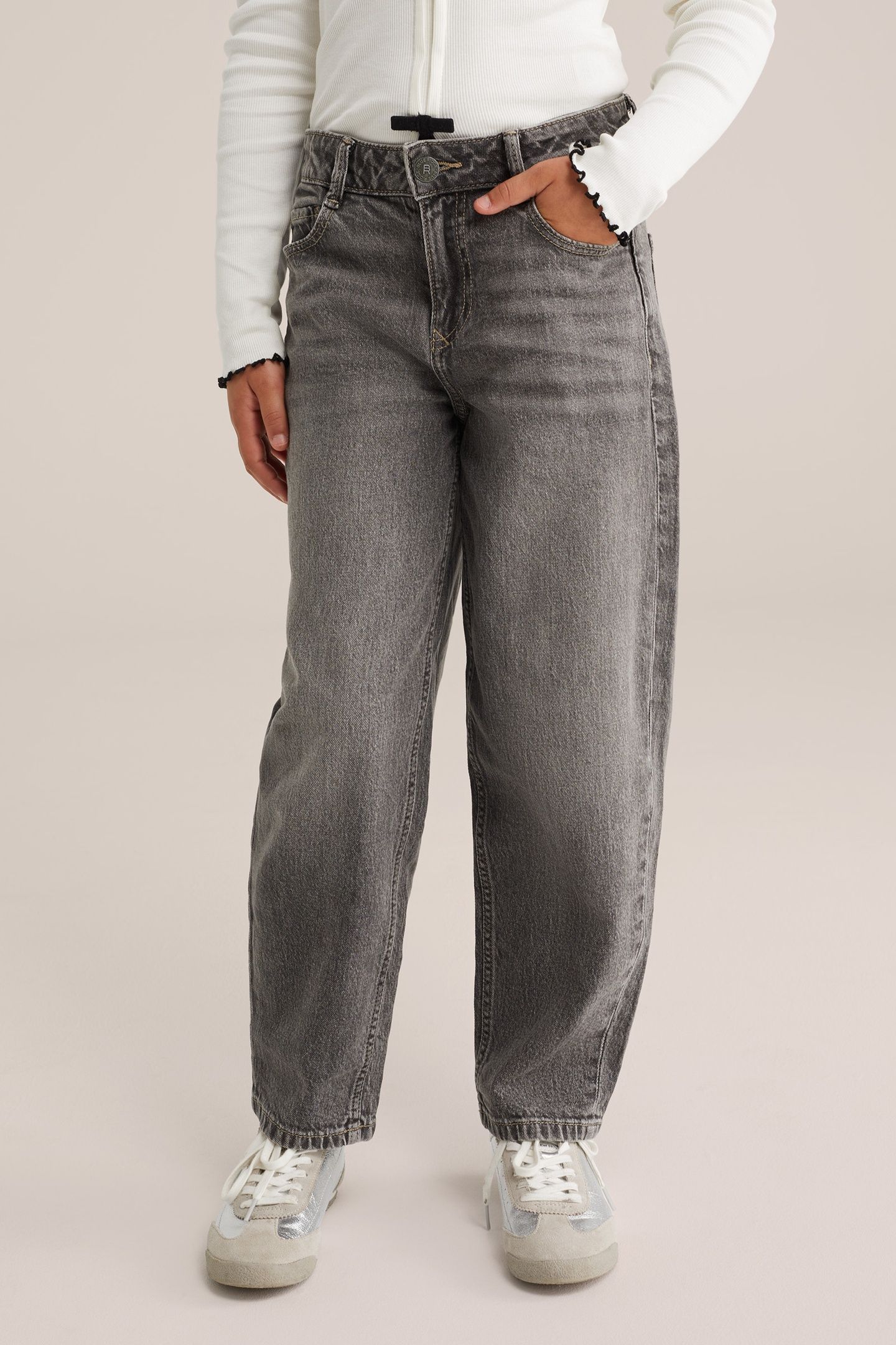 5-POCKET HIGH WAIST GREY 1