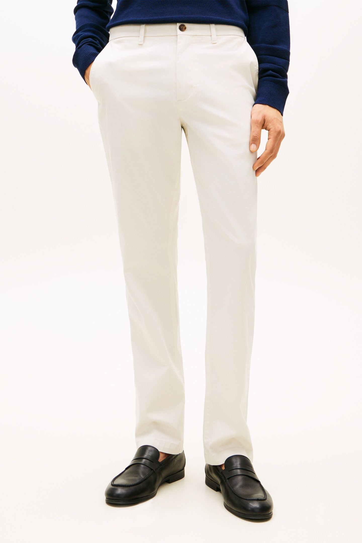 DENTON PRINTED STRUCTURED CHINO IVORY PETAL 1