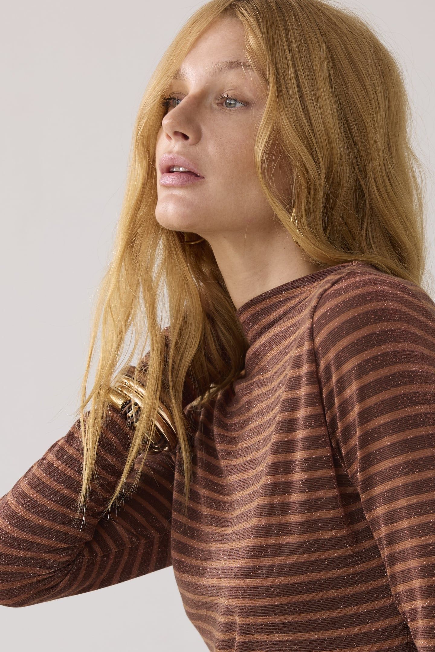 STRIPE LUREX LONGSLEEVE CACAO 3