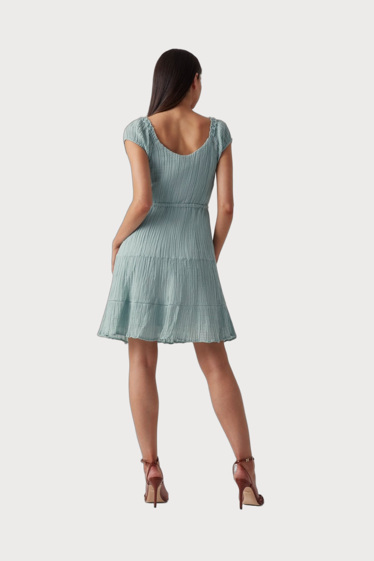 GUESS ECO SL CIEL GAUZE DRESS SEAFOAM MIST MULTI 2