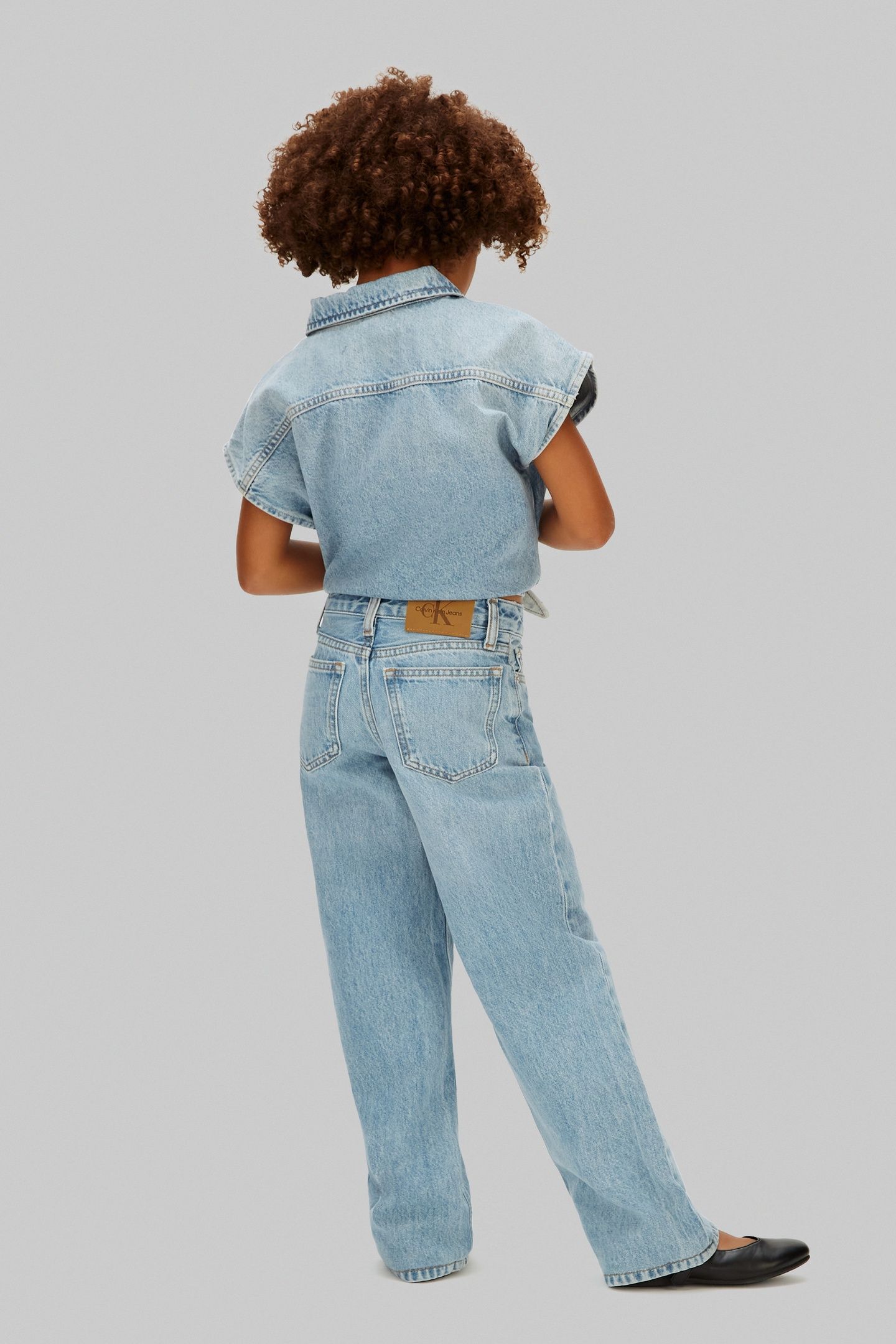 GIRLS DENIM DOLMAN SS SHIRT DANTE WASH 3