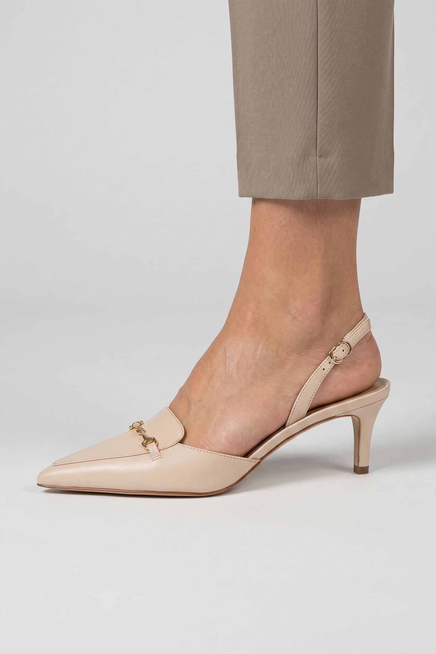 LENA SLING PUMP LIGHT CREAM 3