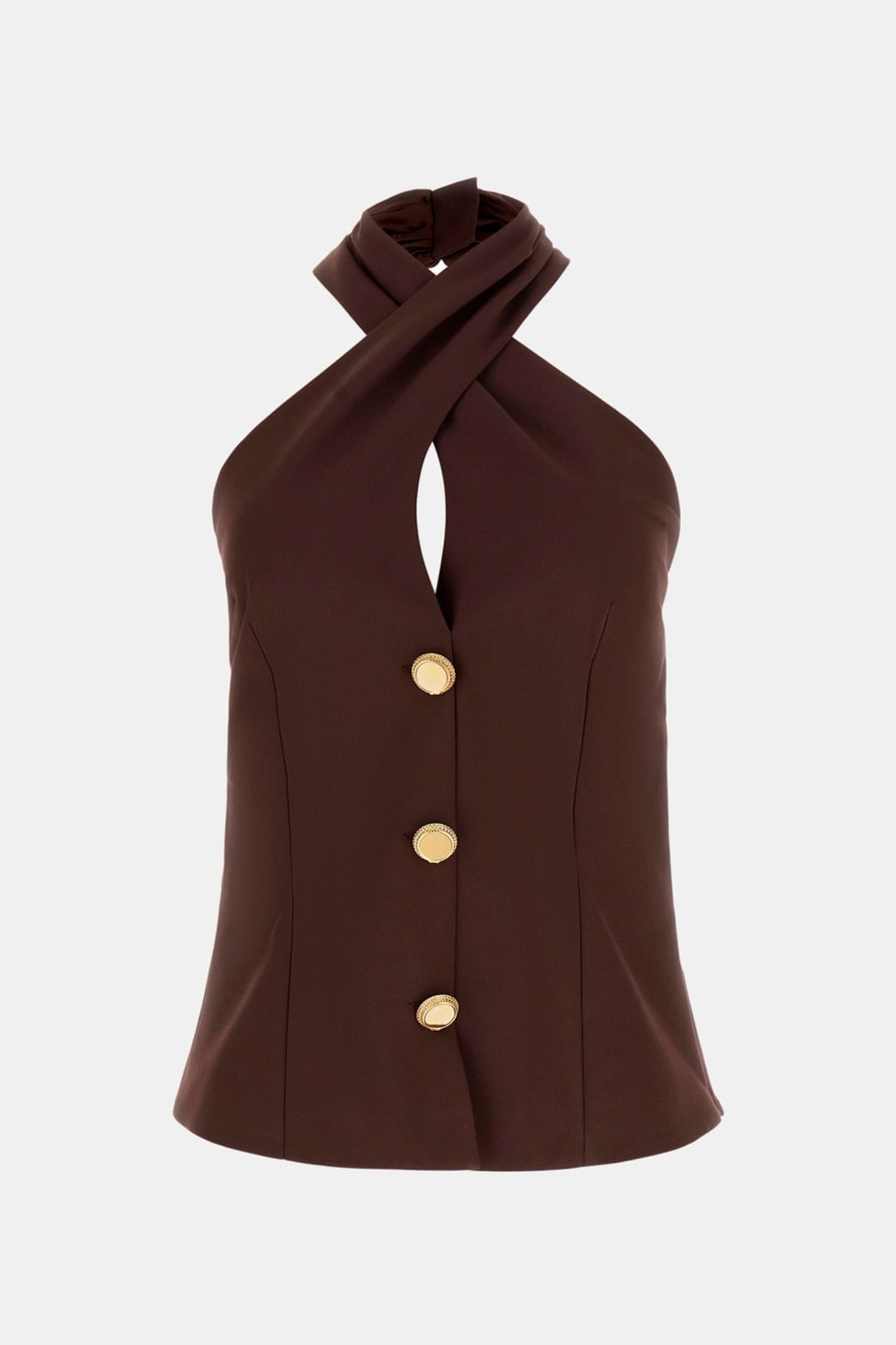 NADA HALTER NECK SL RICH BROWN 4
