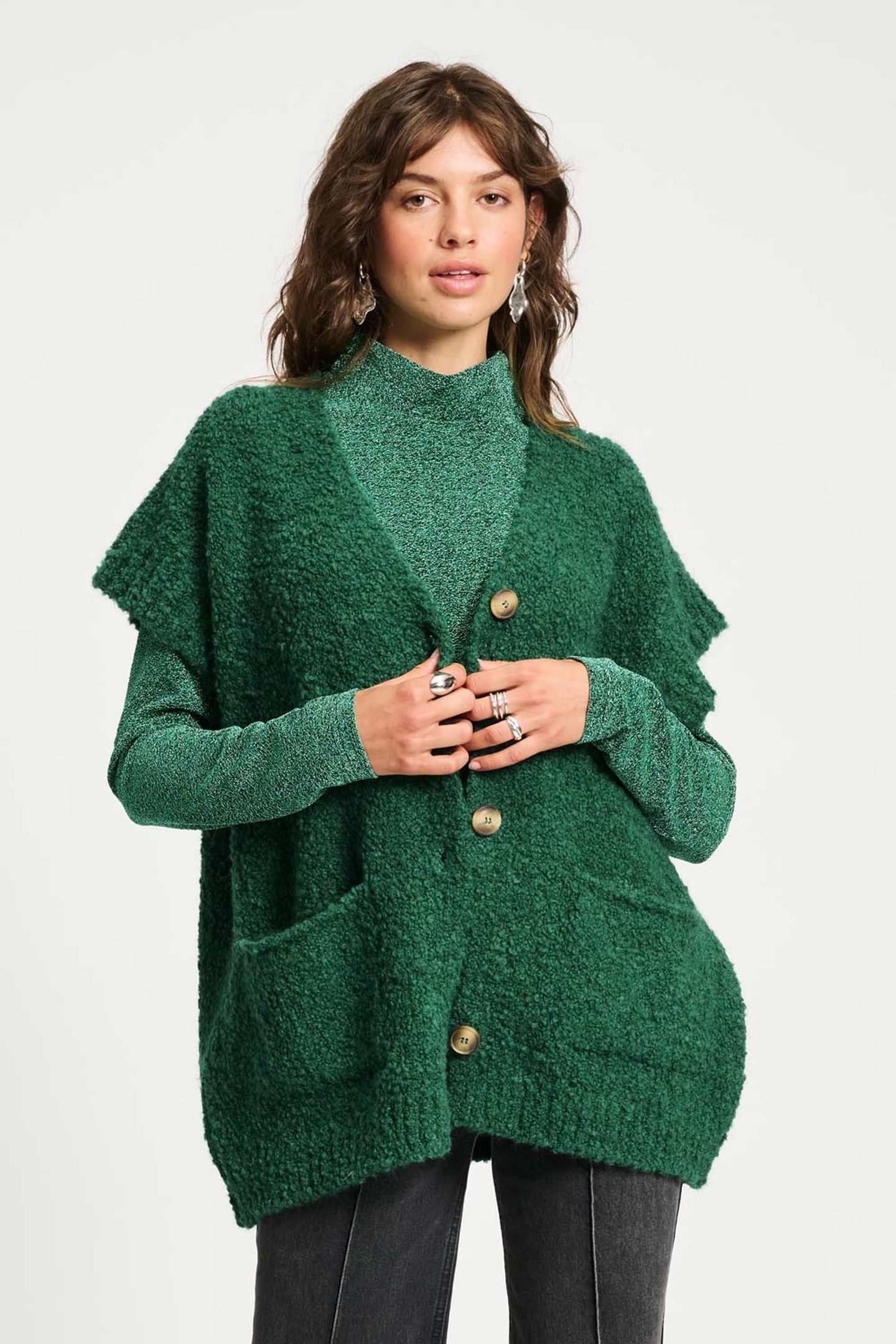CARDIGAN - PINE GREEN 1