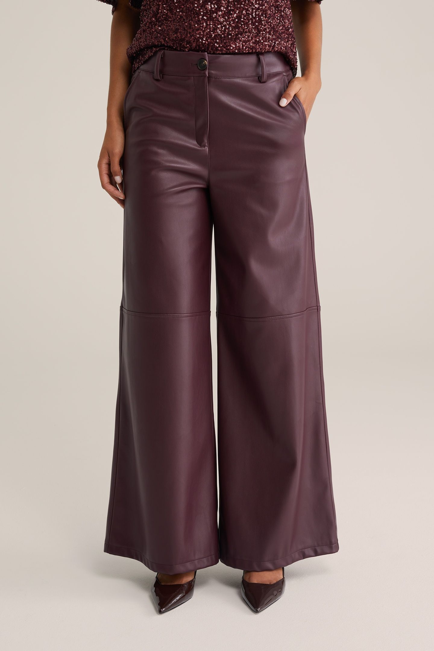 TROUSER BURGUNDY RED 2