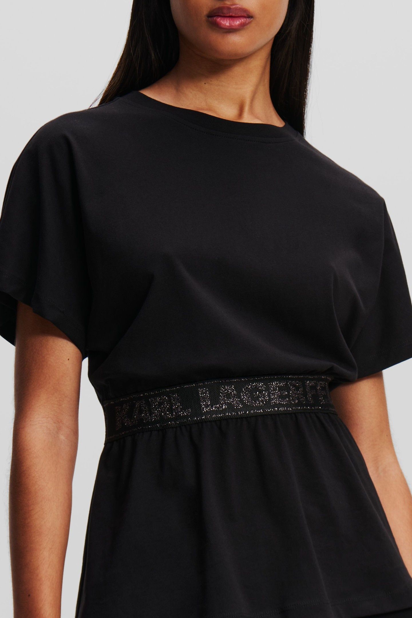 GLITTER LOGO TAPE T-SHIRT BLACK 5