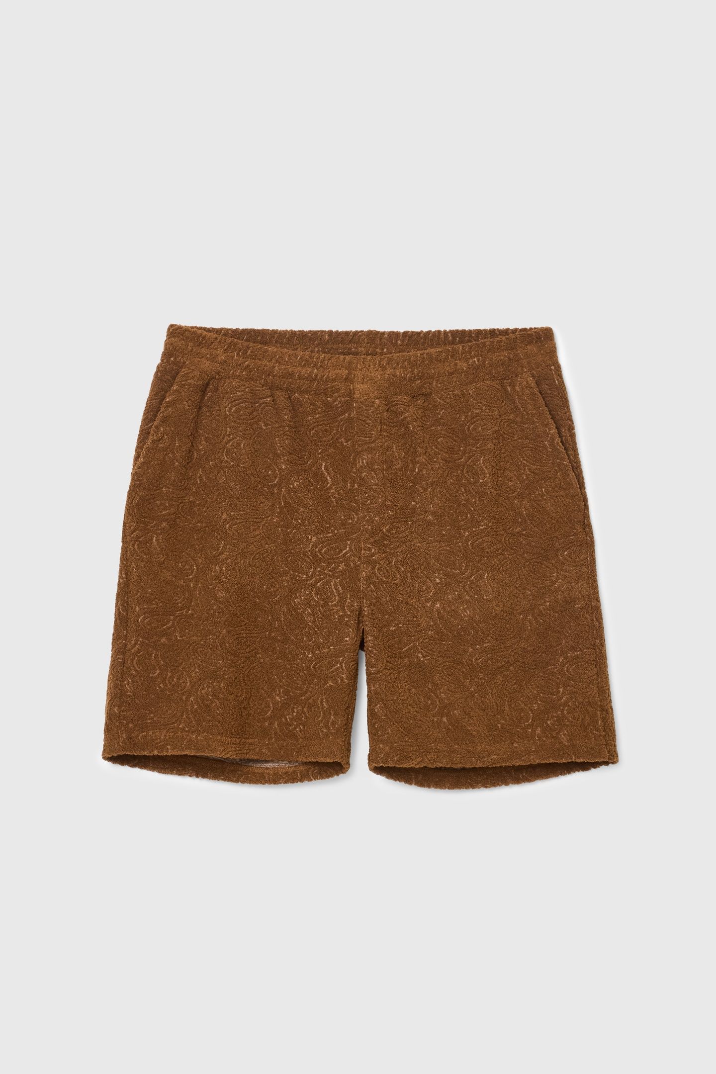 YEAGER TEXTURE TERRY TOWEL SHORTS SIENNA BROWN 2