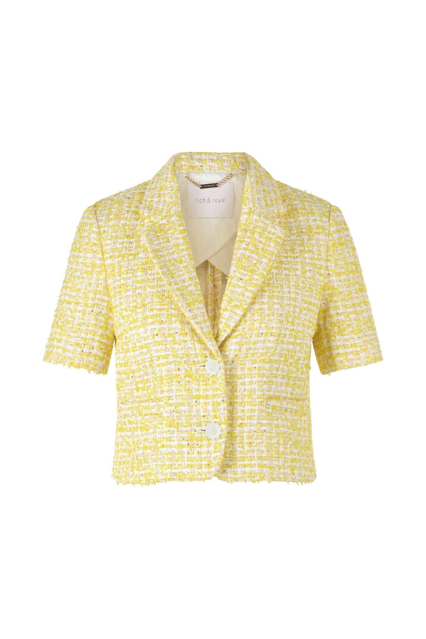 SHORT SLEEVED BOUCLE BLAZER SUMMER KISS 4