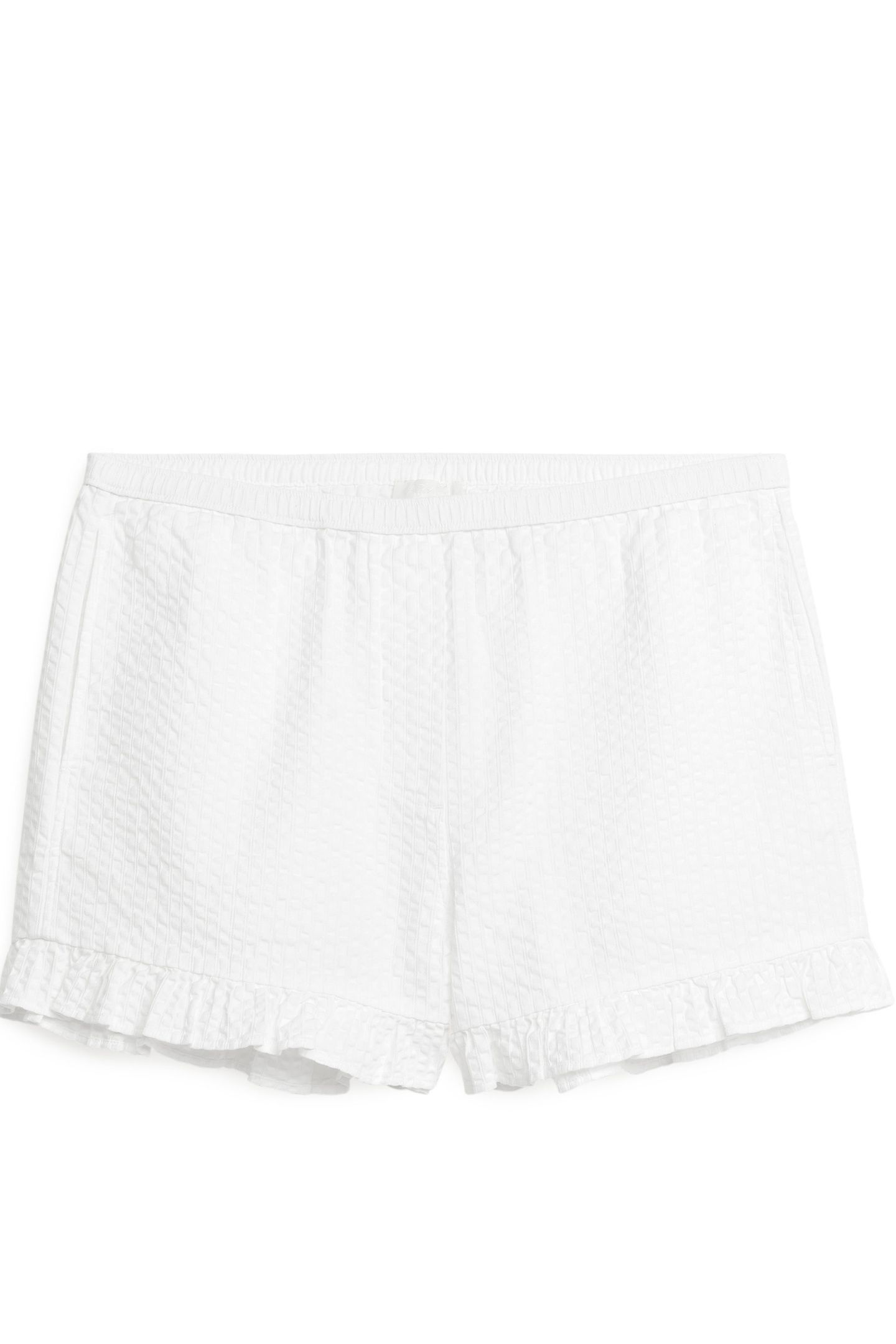 ERMA FRILL SHORTS WHITE 3