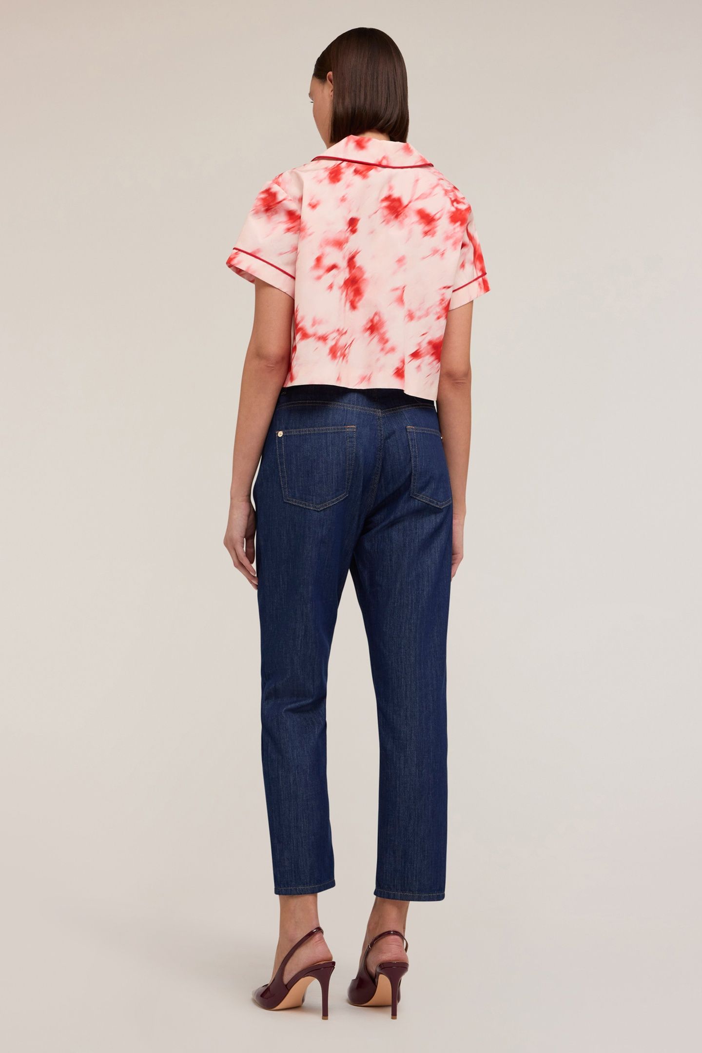 SHORT SHIRT WITH CHINÈ PATTERN RED 3