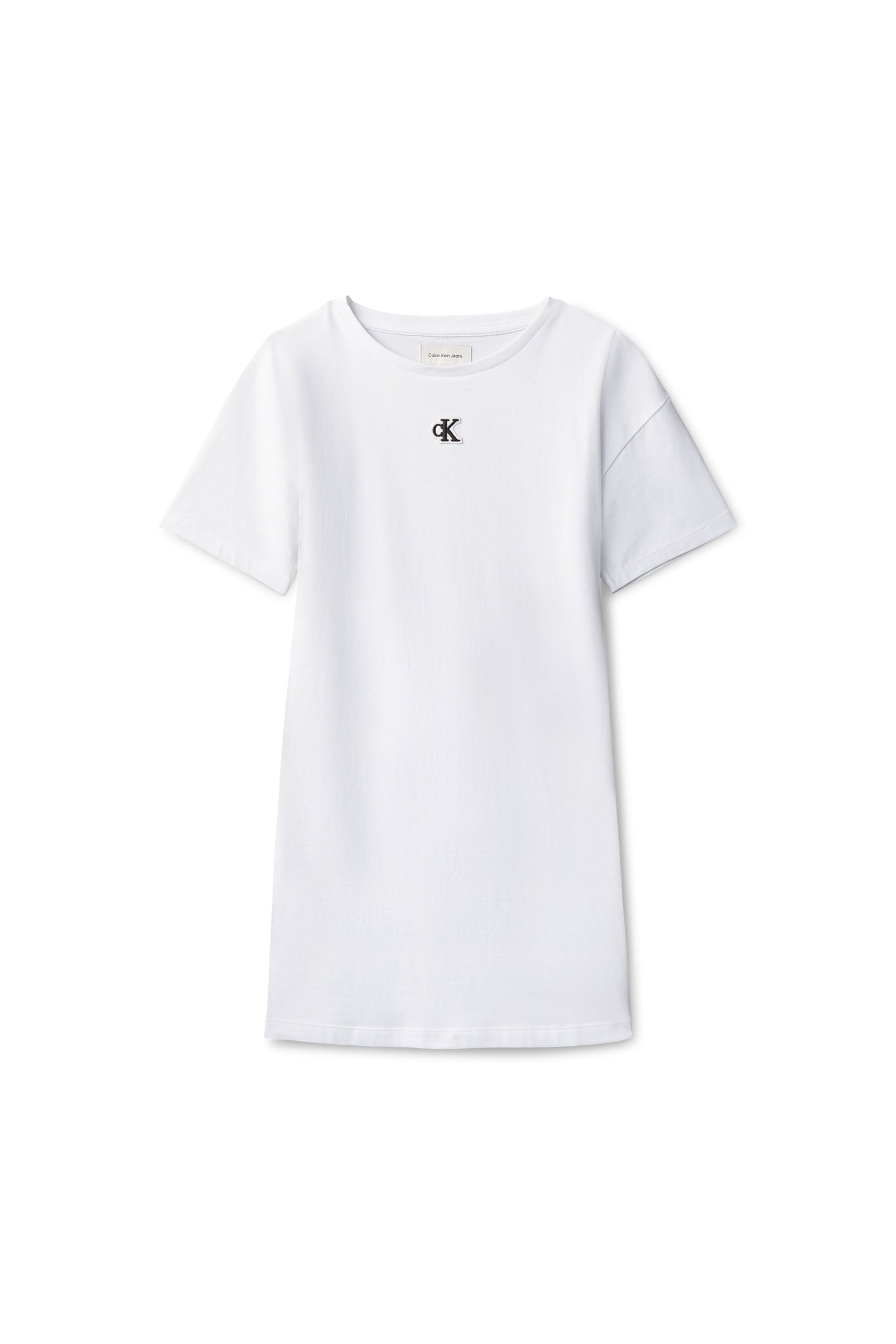 GIRLS CK MONOGRAM TEE DRES WHITE 4