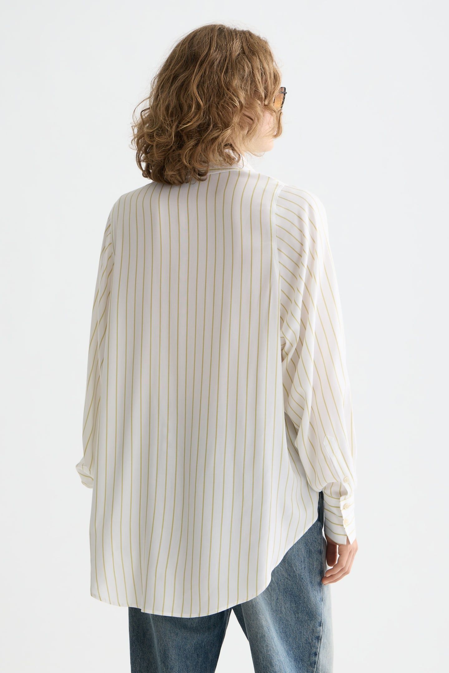 STRIPED SHIRT WITH POCKETS GOLDEN GREEN STRIPE 3