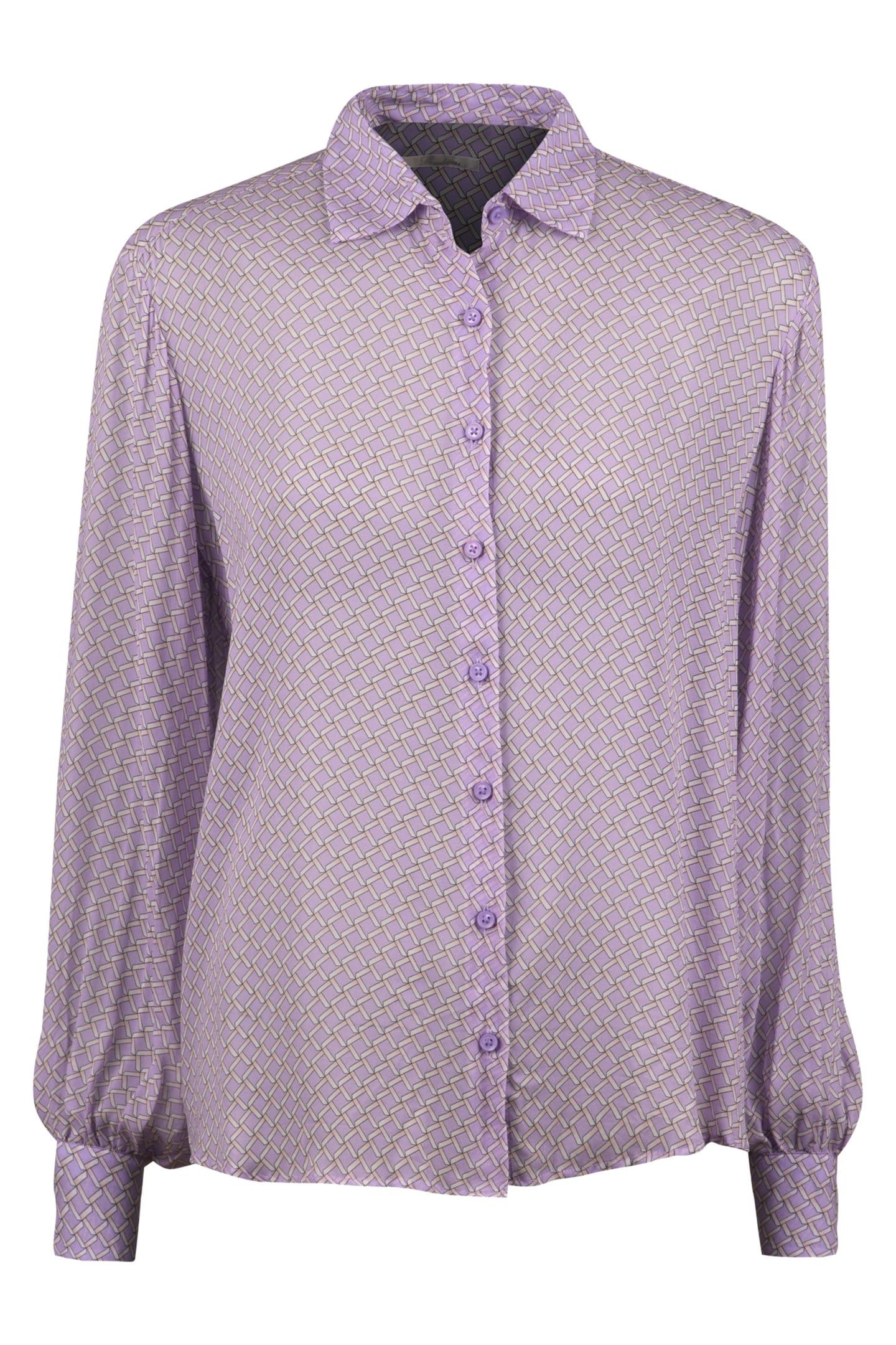 AMANDA SHIRT VOLUME SLEEVE LIGHT PURPLE PATTERN 1