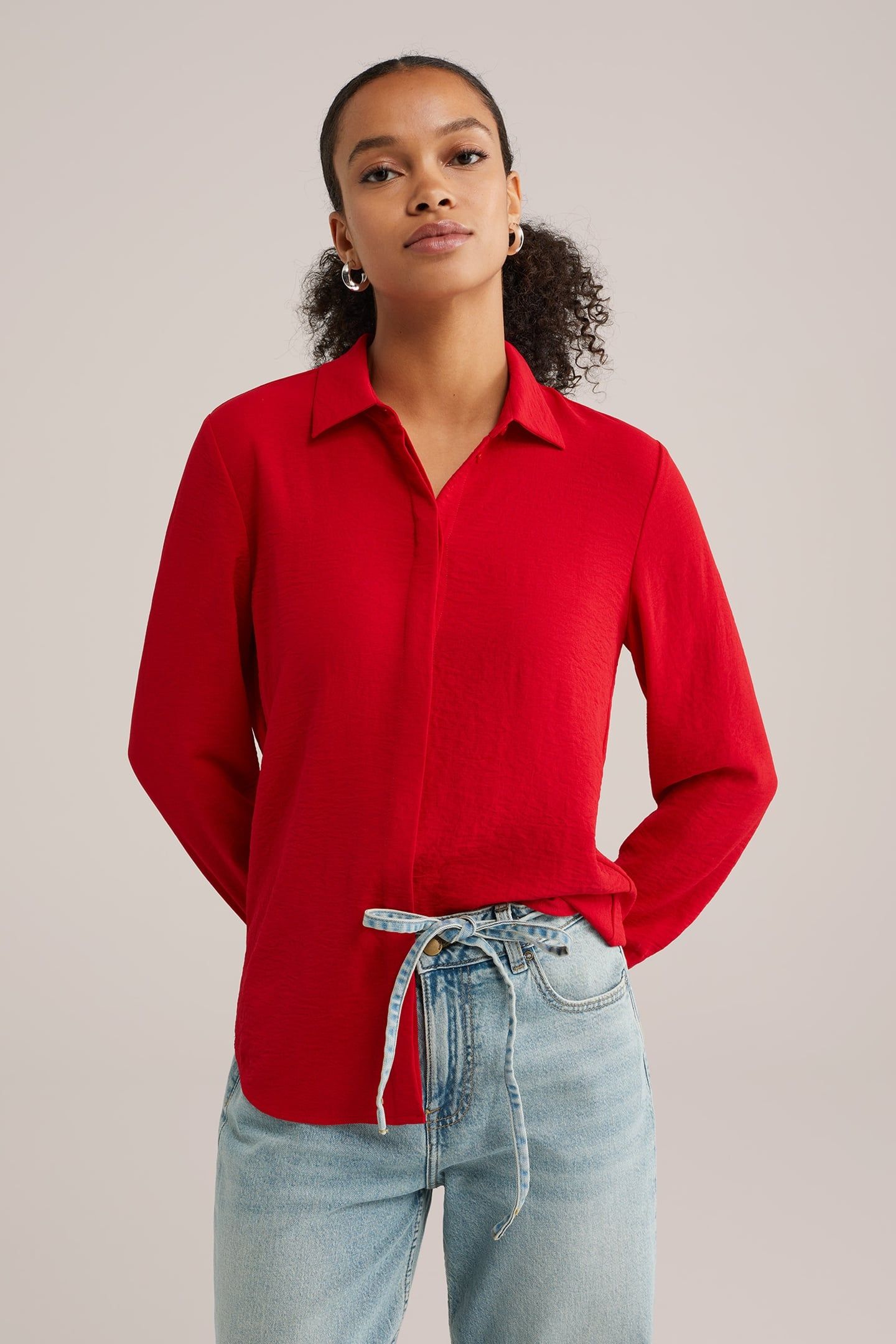 BLOUSE FIRE RED 1