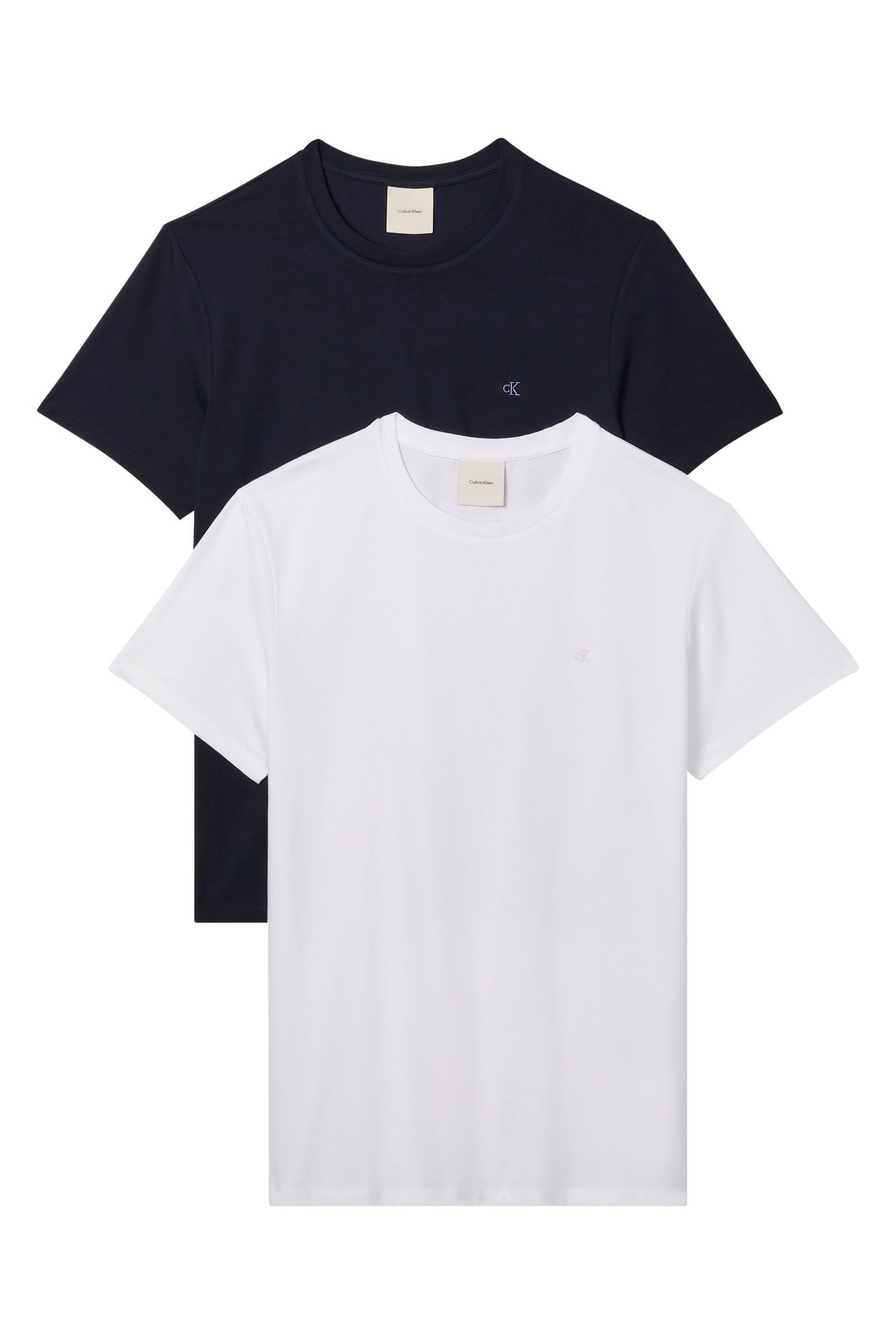 SS STRETCH COTTON TEE BRIGHT WHITE/DARK SAPPHIRE 5