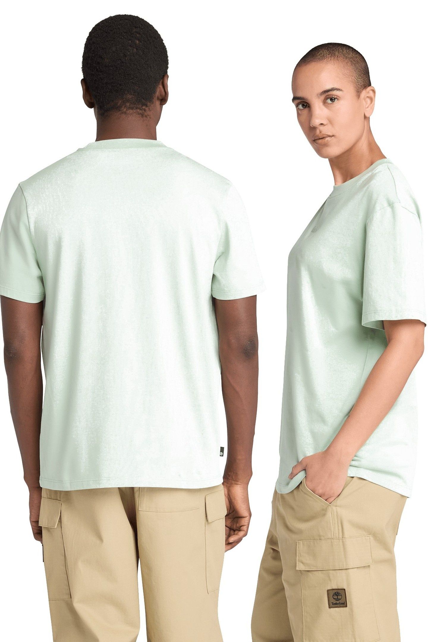 UNISEX EMBROIDED LOGO SHORT SLEEVE TEE CAMEO GREEN 3