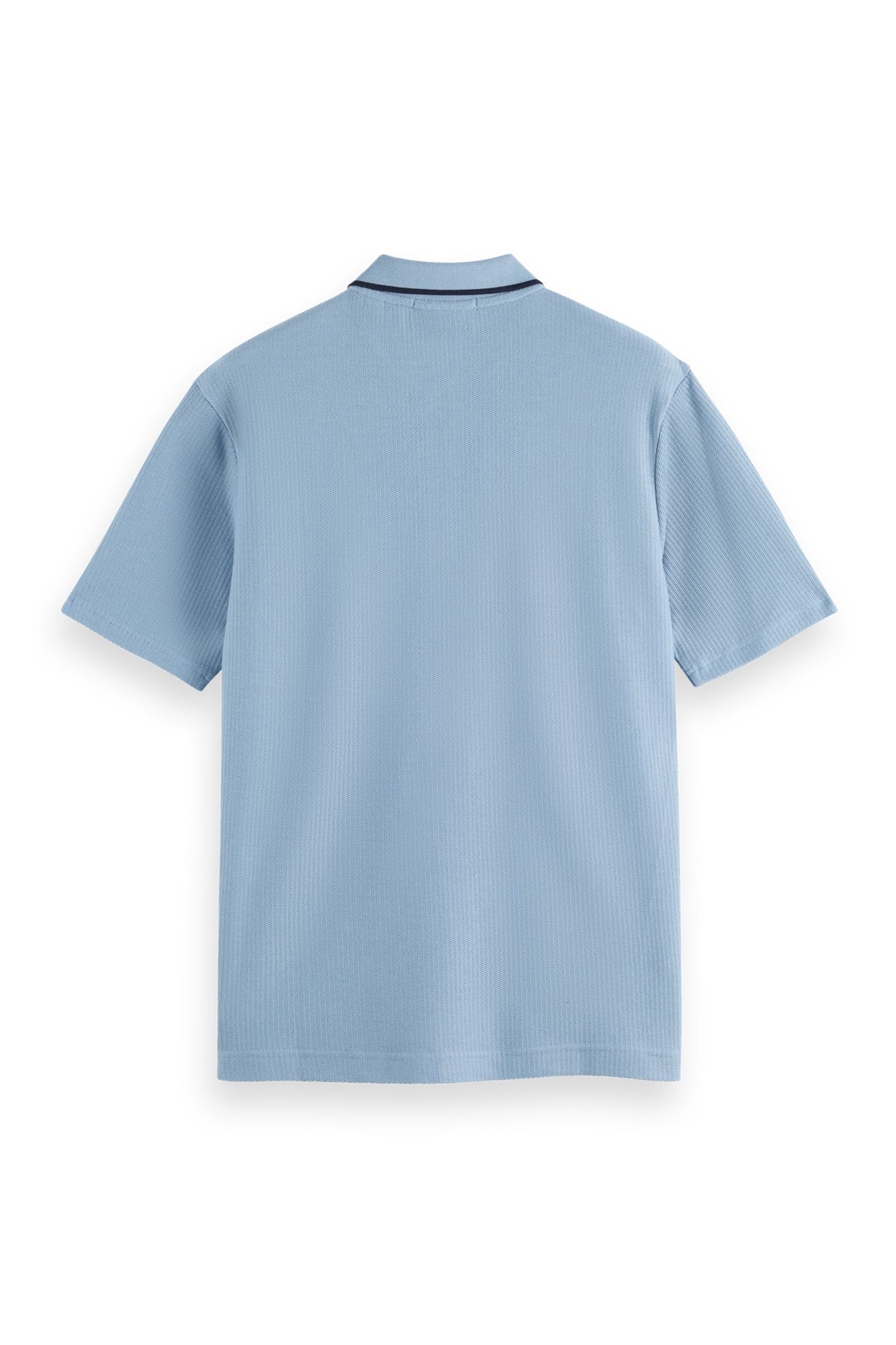 RELAXED-FIT STRUCTURED POLO FADED DENIM 2