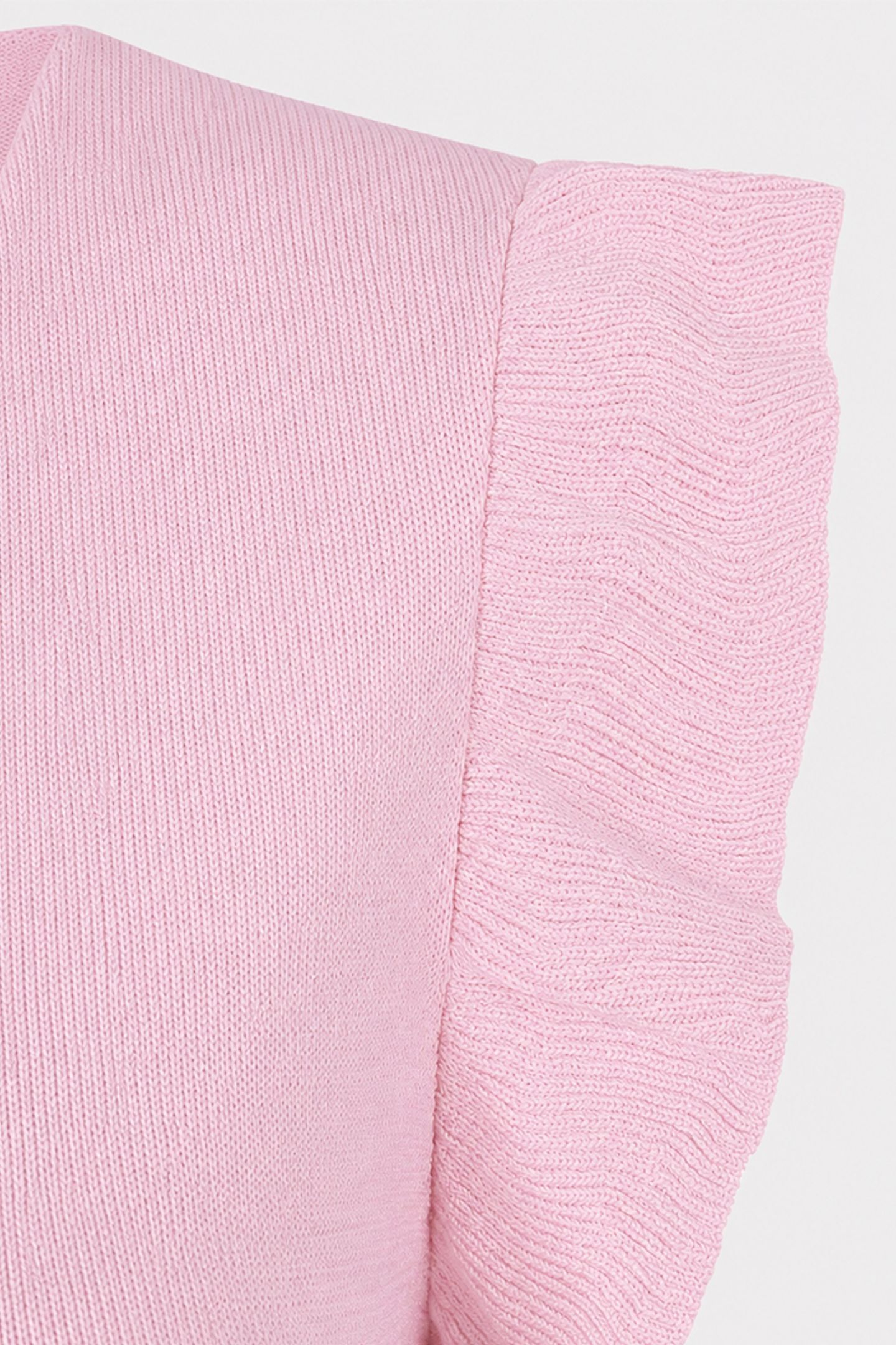 TOP V-NECK RUFFLE SLVE PASTEL PINK 3