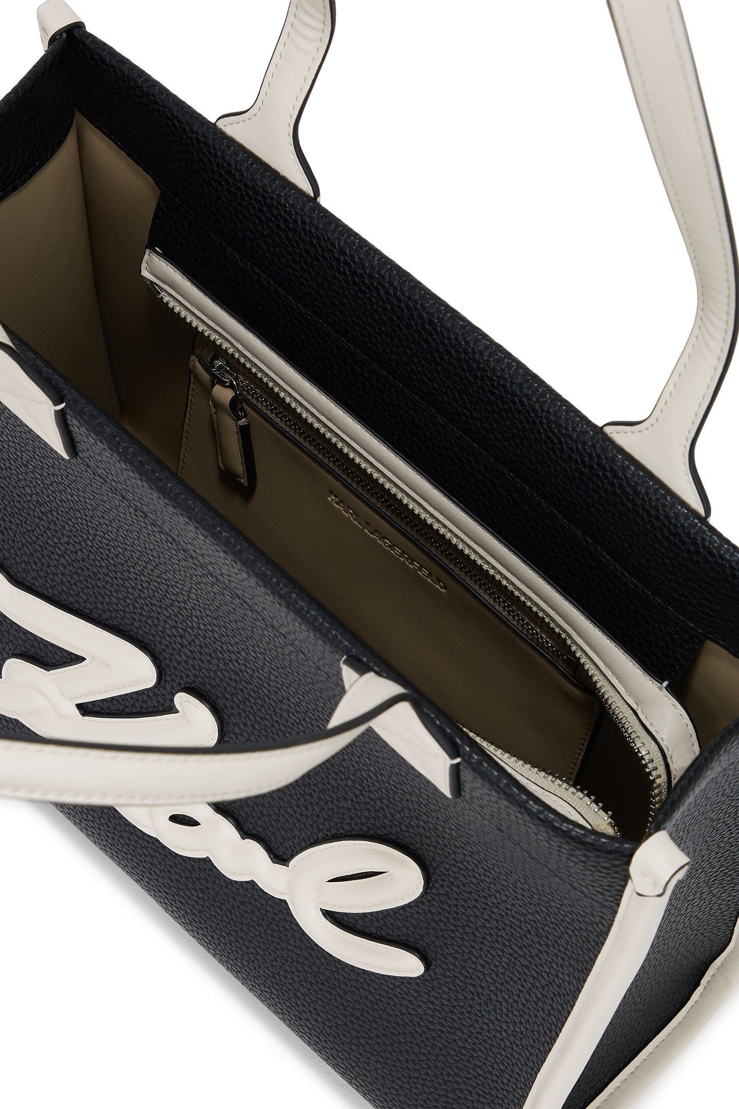 K/SKUARE MEDIUM TOTE GRAINY BLACK/WHITE 4