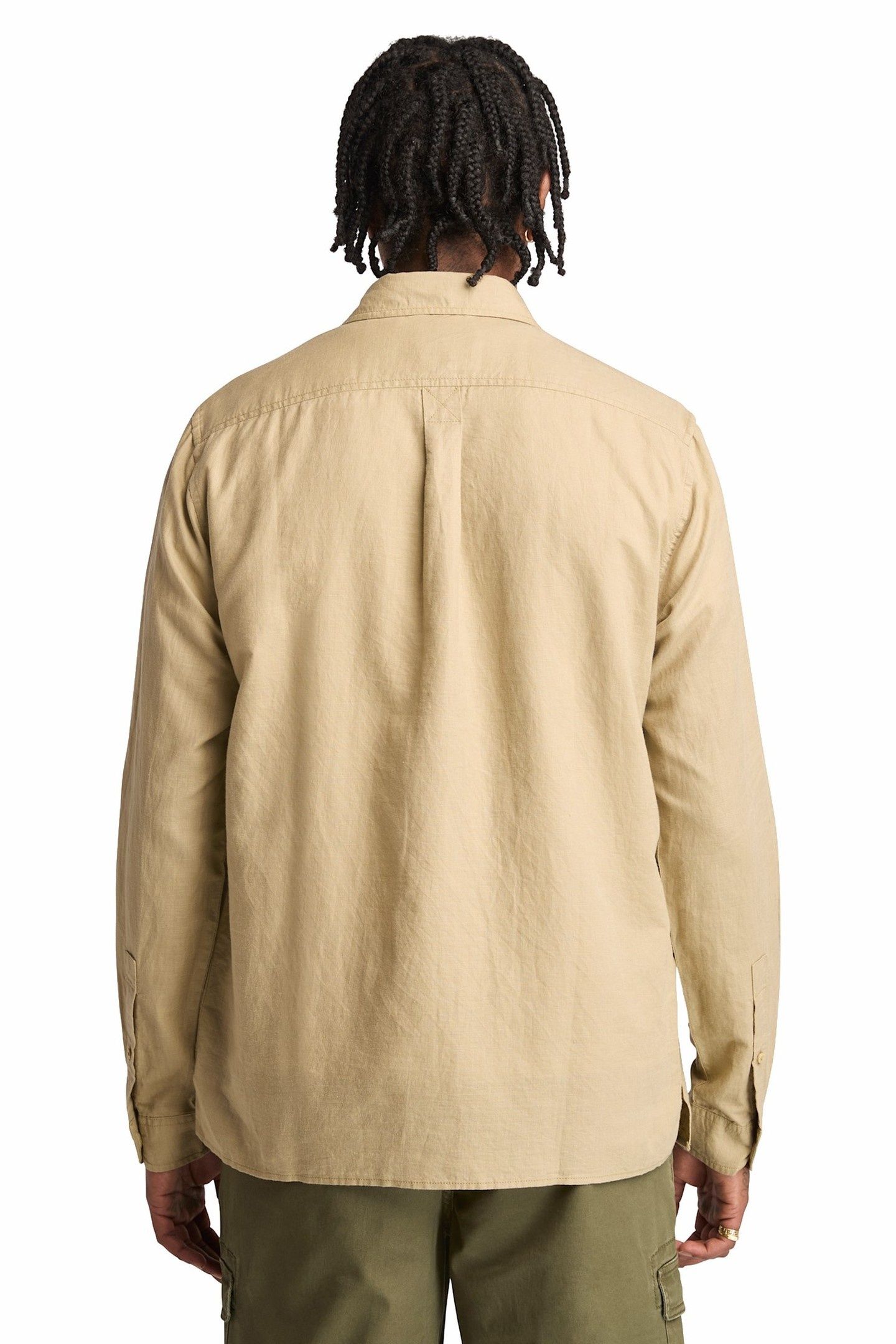 COTTON/LINEN POCKET LS SHIRT LEMON PEPPER 1