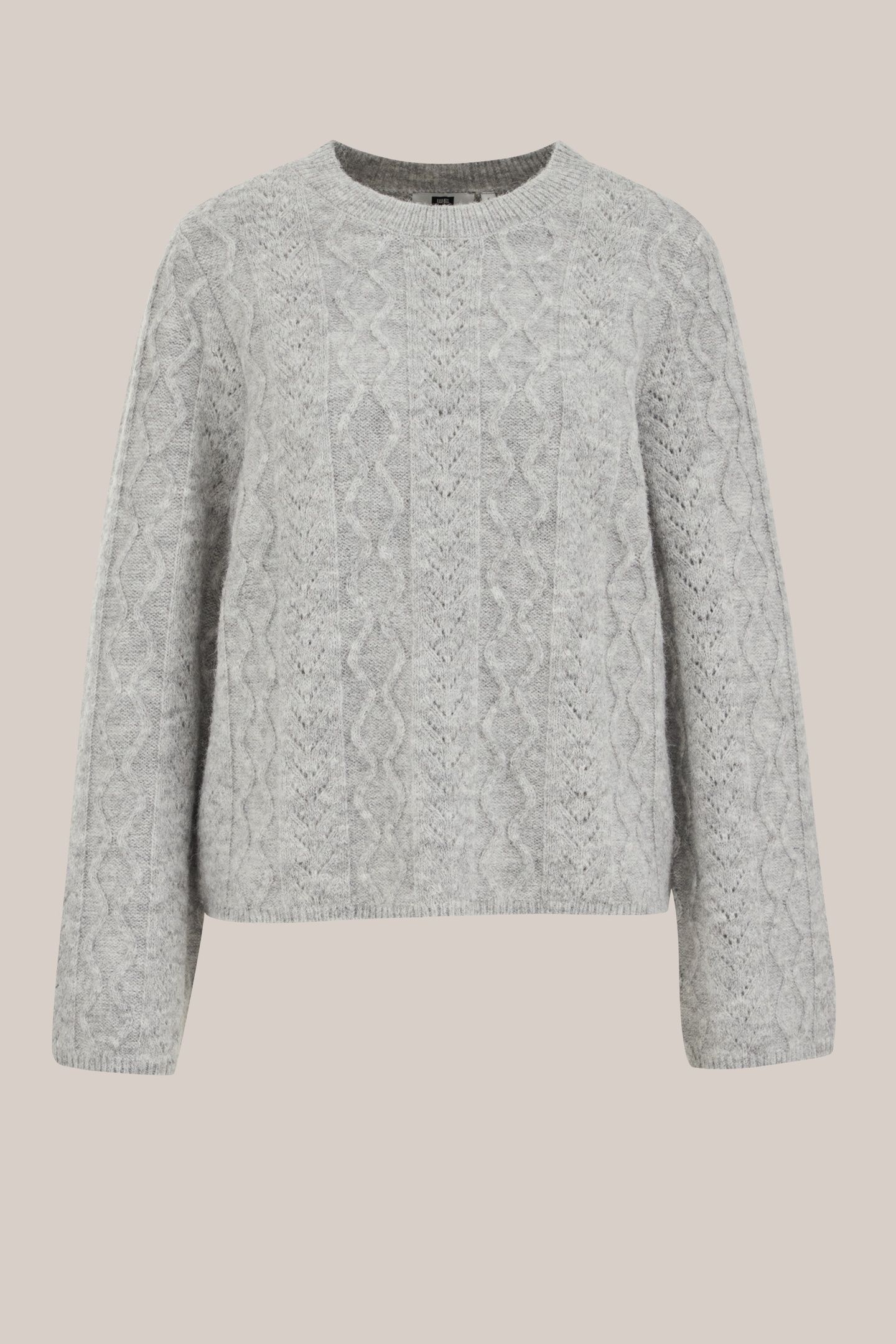 KNITTED PULLOVER LIGHT GREY 4